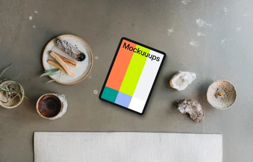 Stress-free environment including an iPad mockup