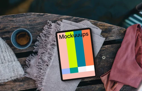 Swimming with a view including an iPad mockup