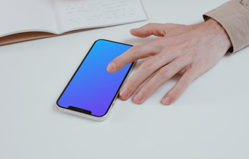 User writing from an iPhone mockup