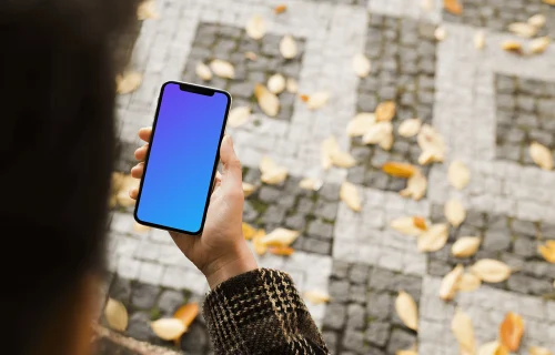 Free Walking with iPhone X mockup