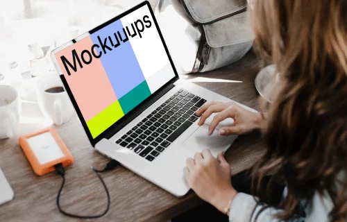 Working on Macbook Pro mockup