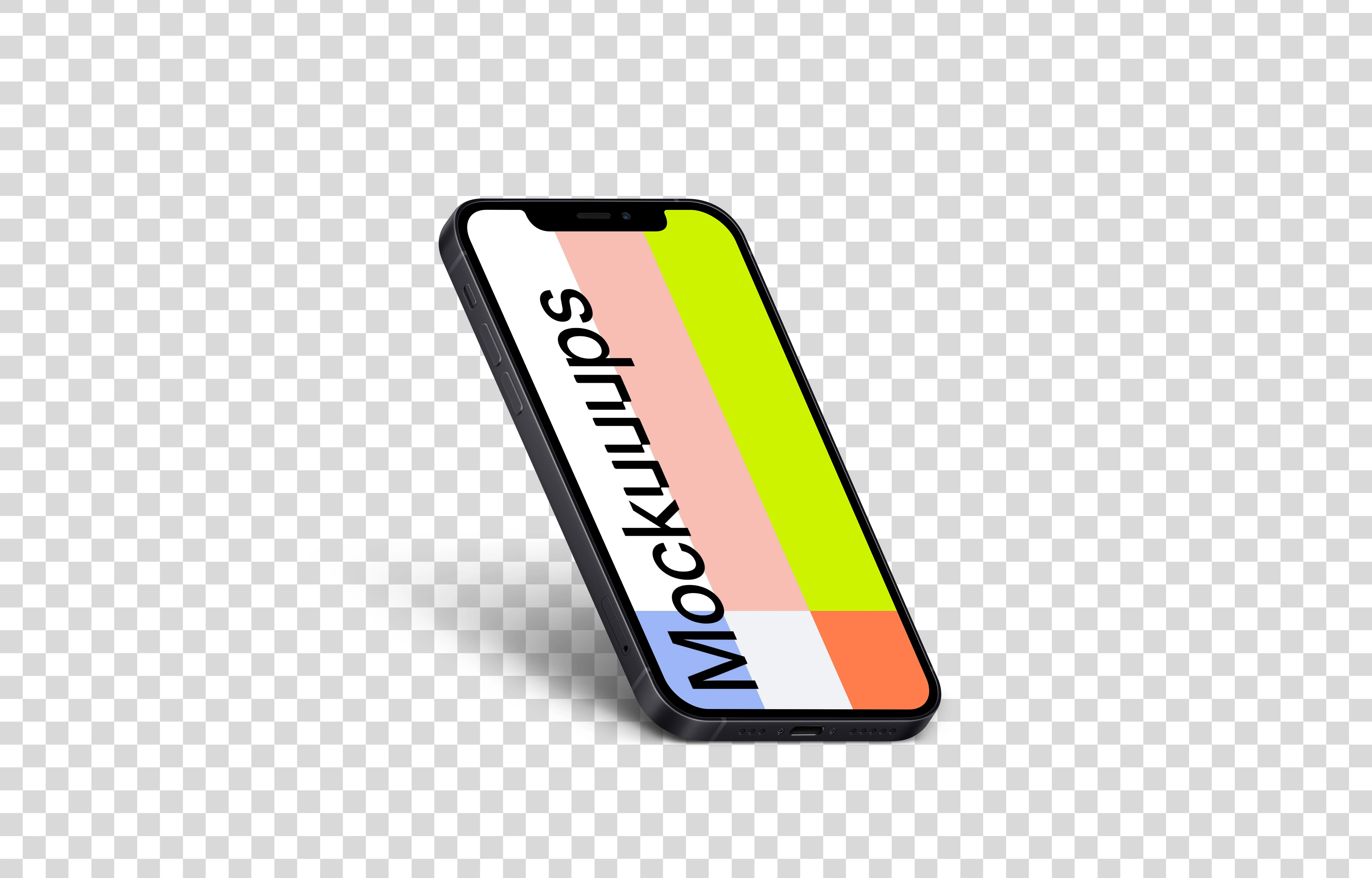 iPhone 12 Mockup (Isometric Left)