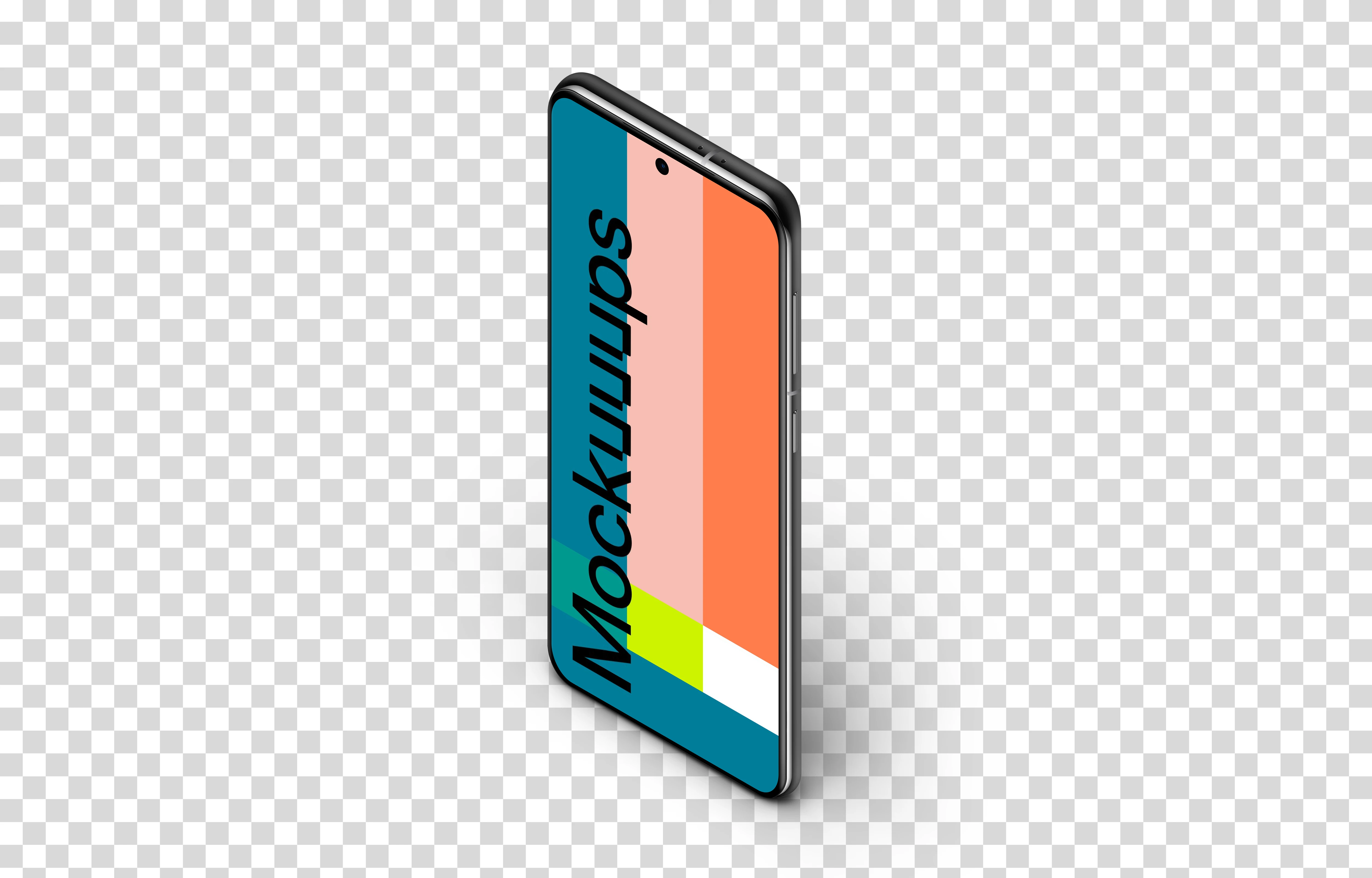 Samsung Galaxy S21 Mockup (Isometric Stand Right)