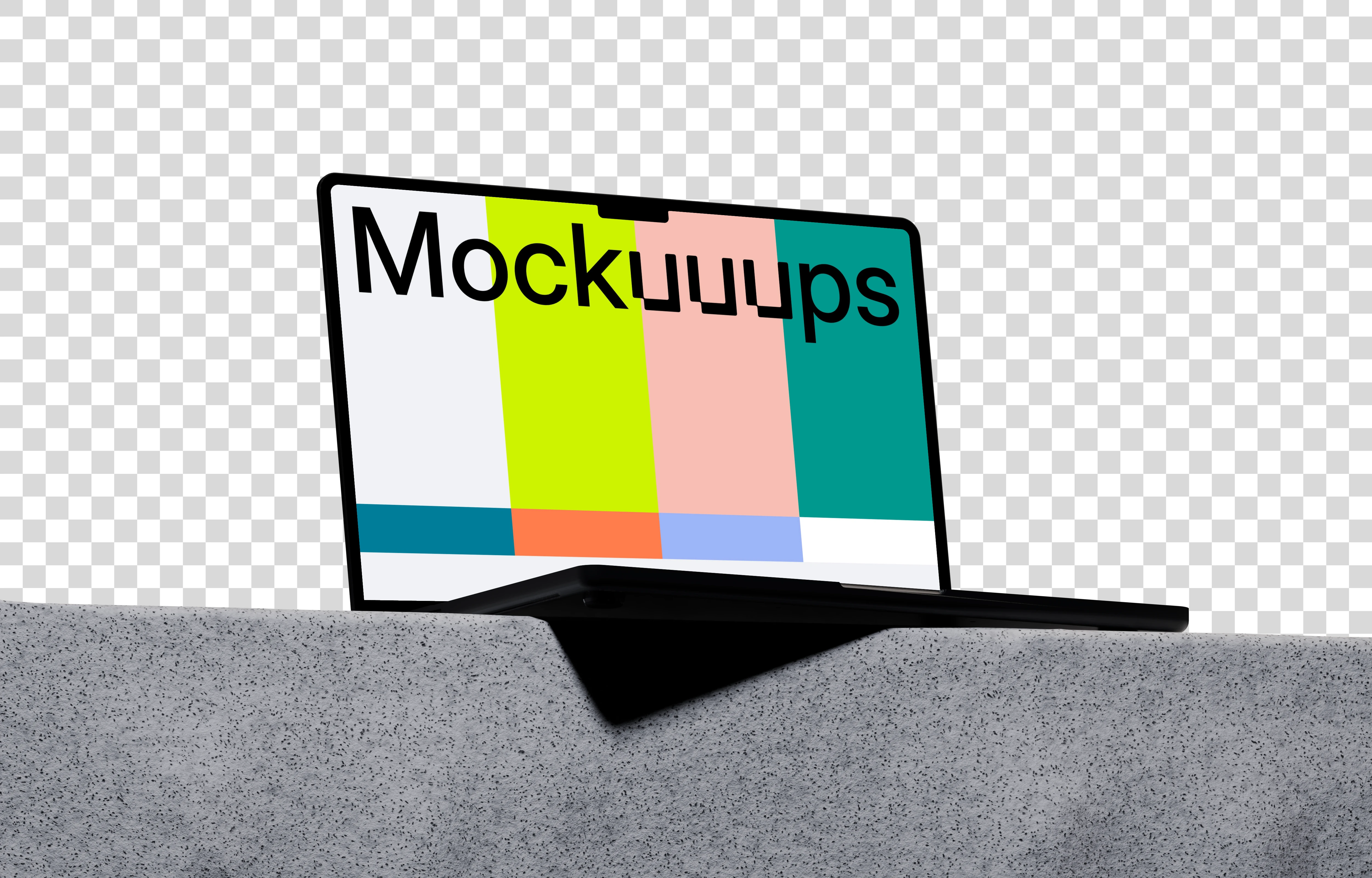 MacBook Pro Mockup with an Isometric Perspective