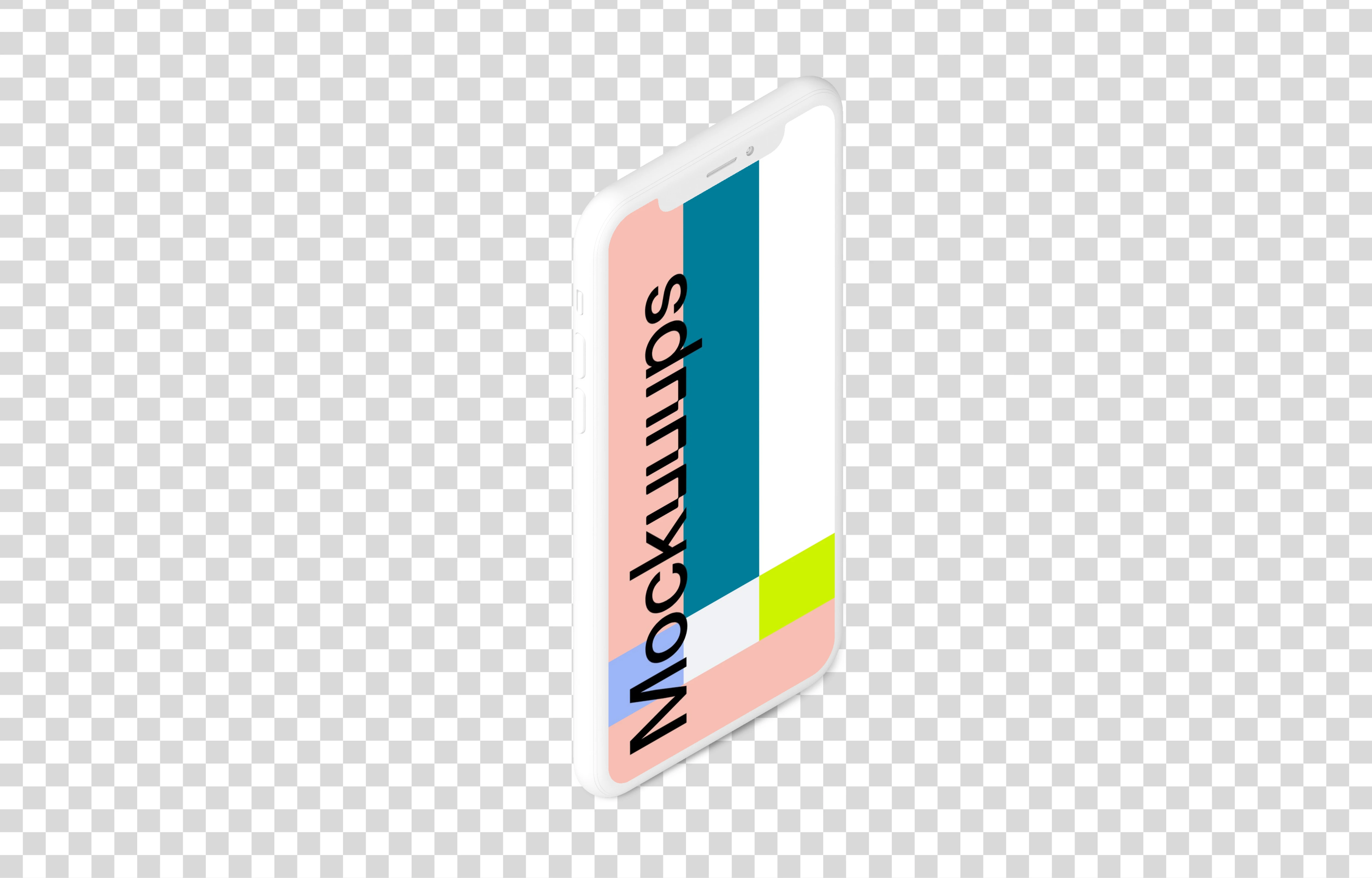 White Clay iPhone X mockup (Perspective)