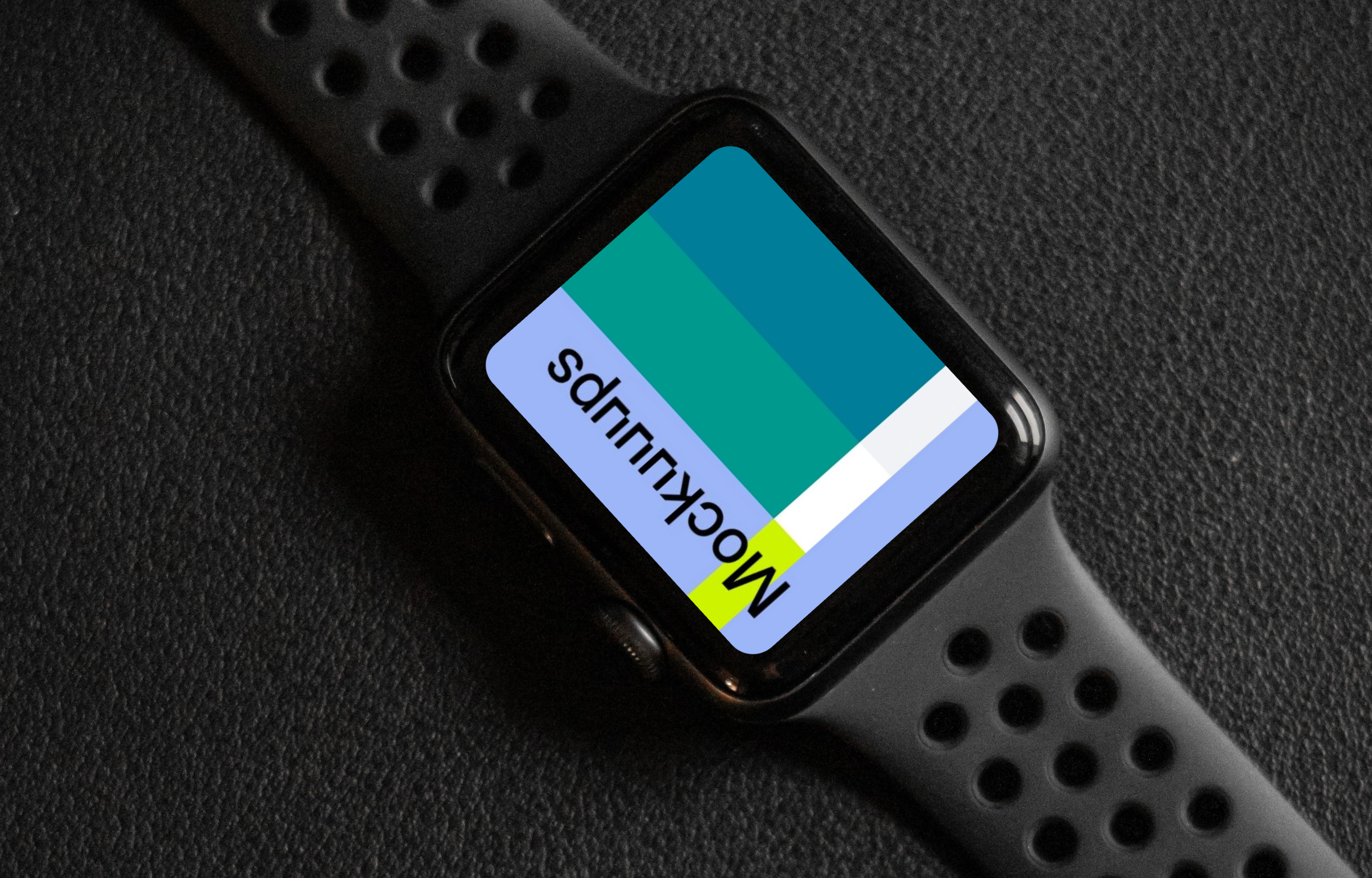 Apple Watch mockup on black background