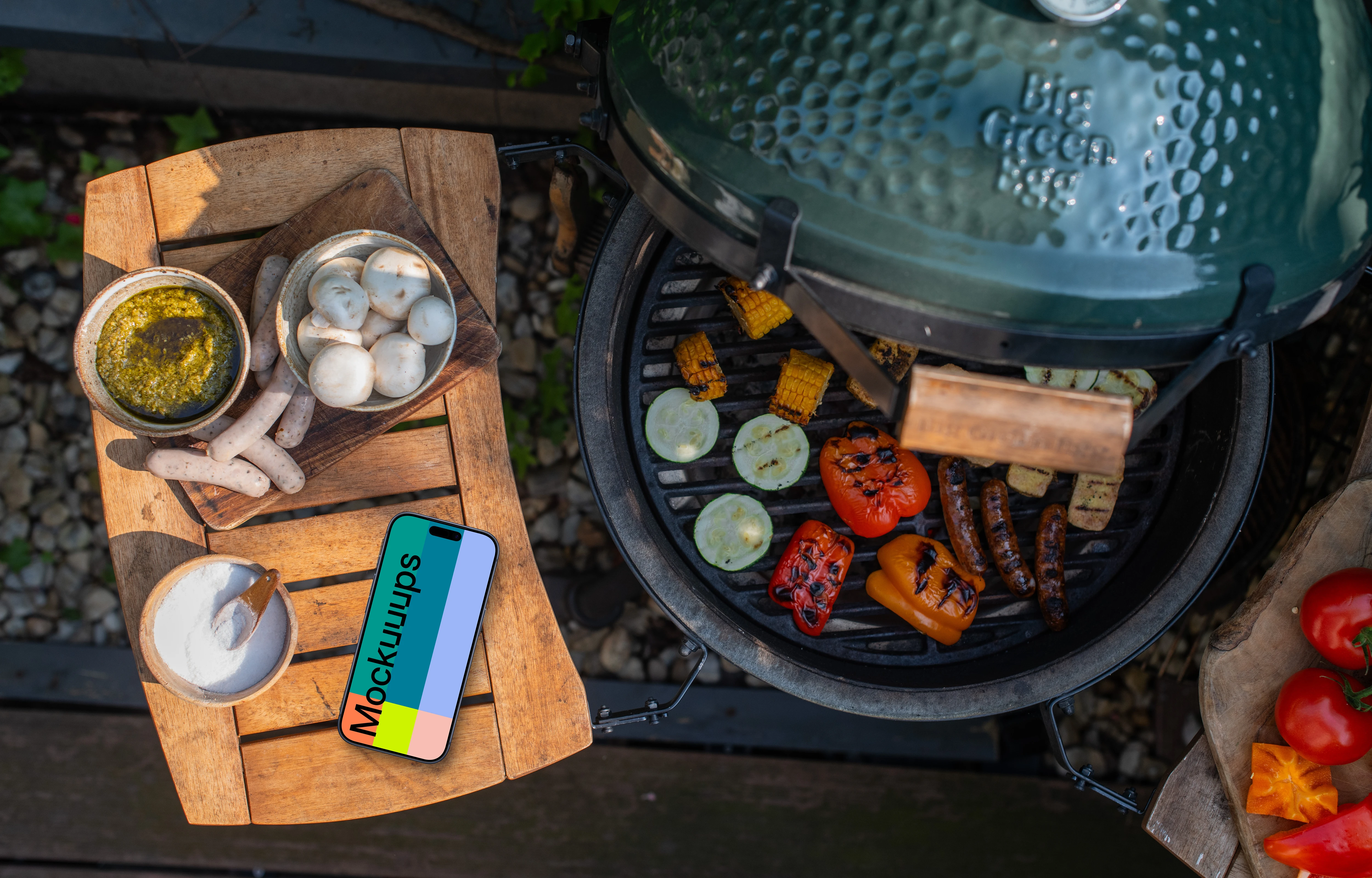 BBQ scene iPhone mockup