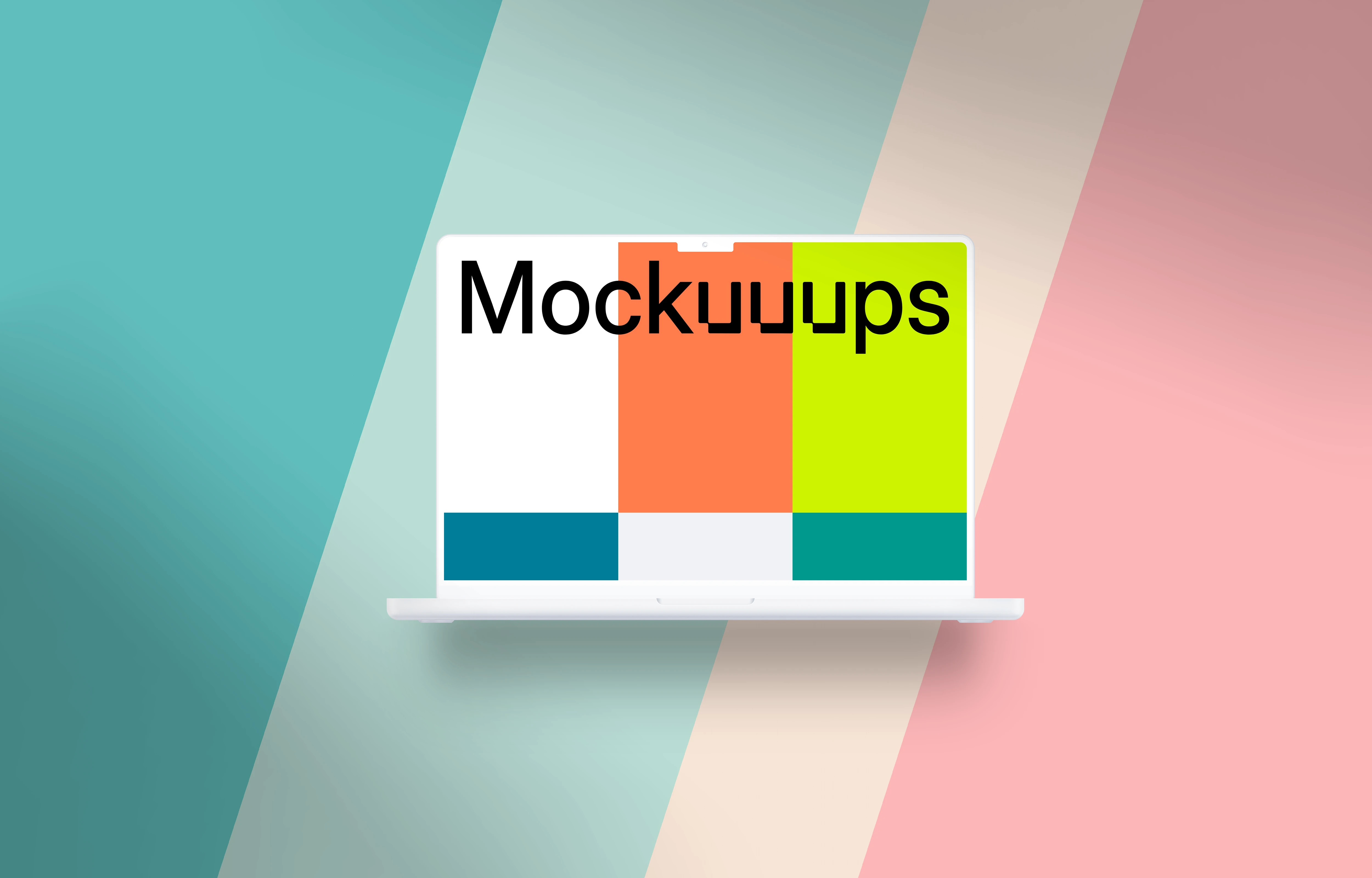 Clay computer mockup on the customizable background