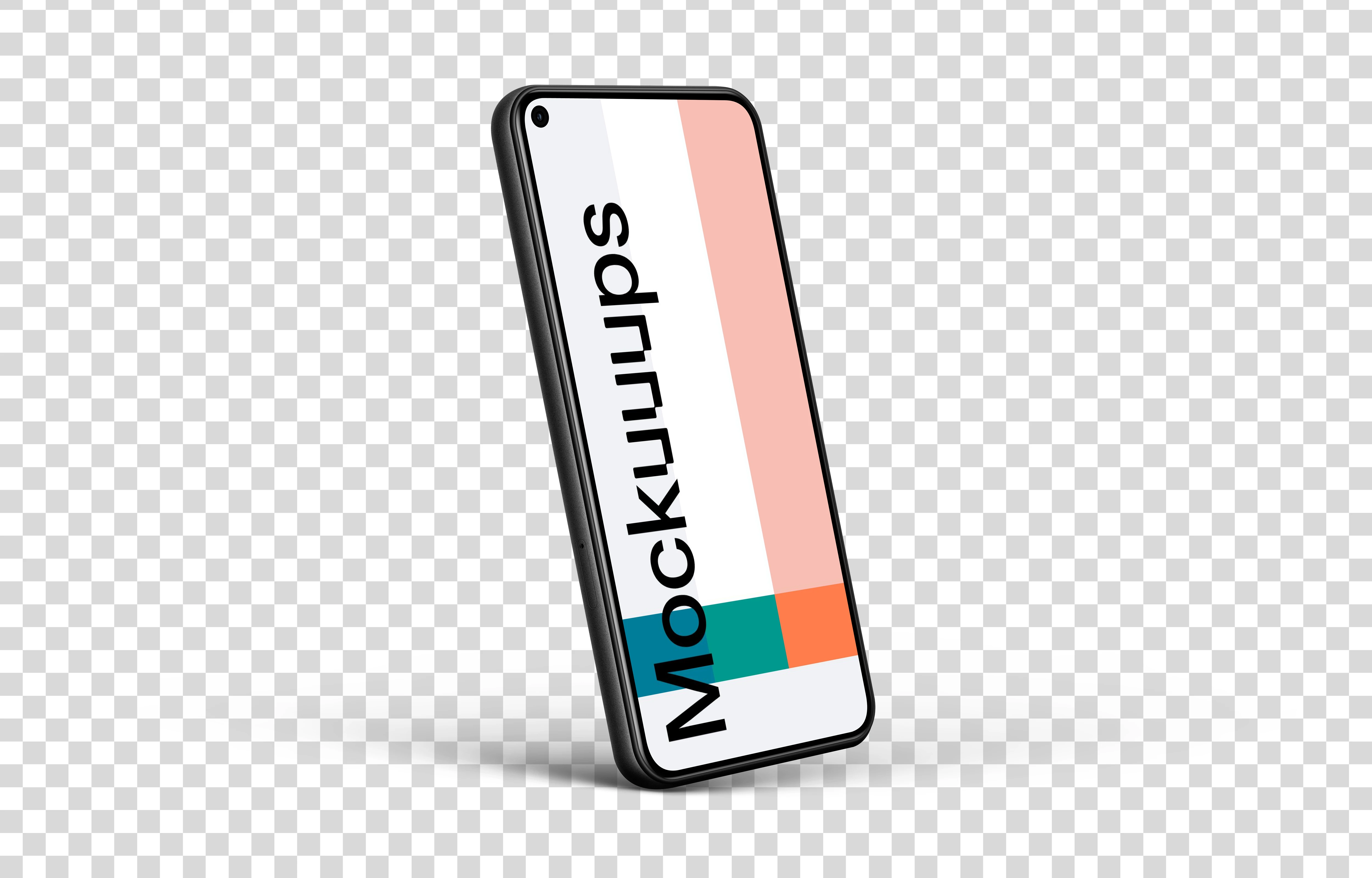 Google Pixel 5 Mockup (Perspective Left)