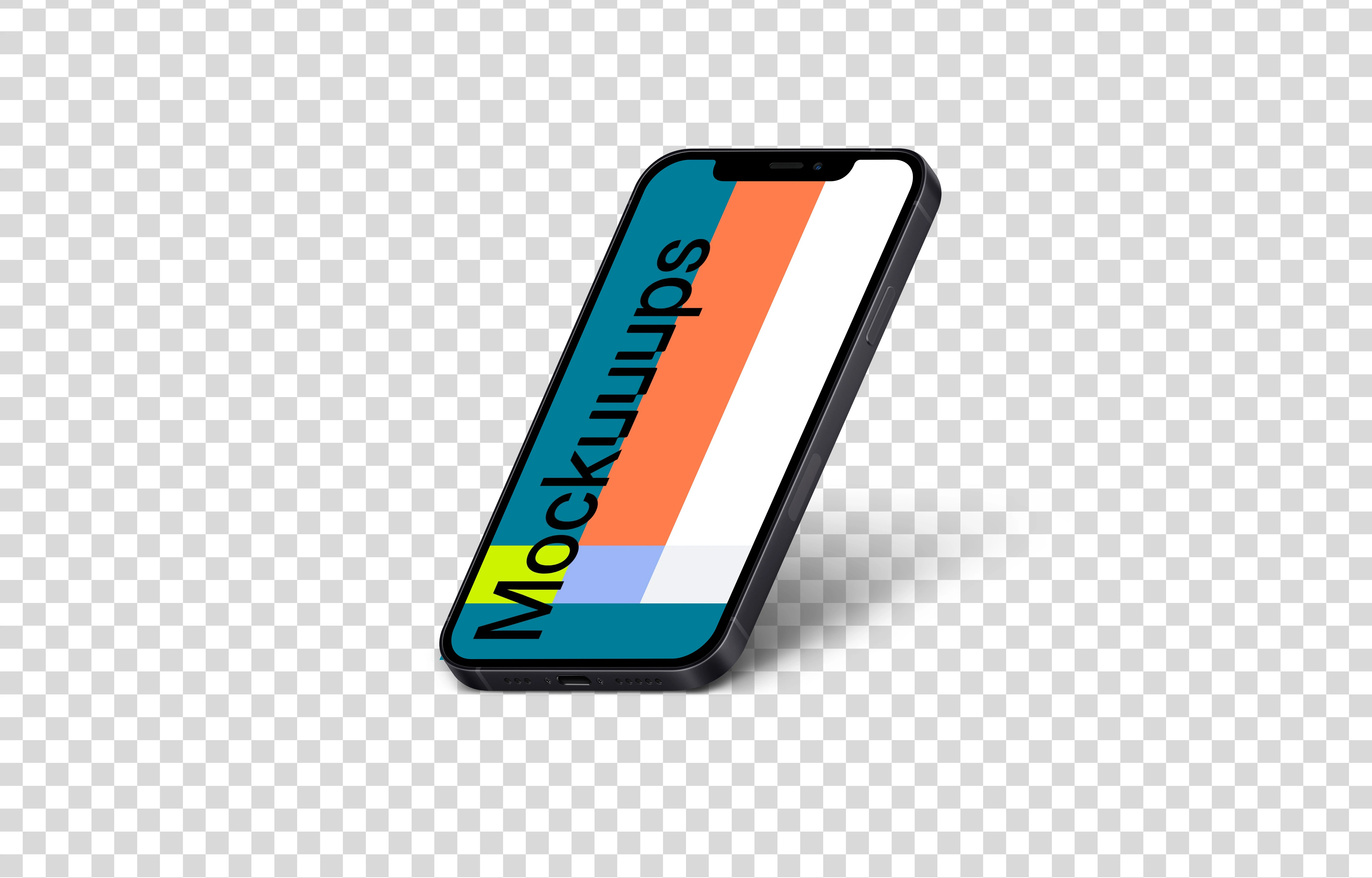 iPhone 12 Mockup (Isometric Right)