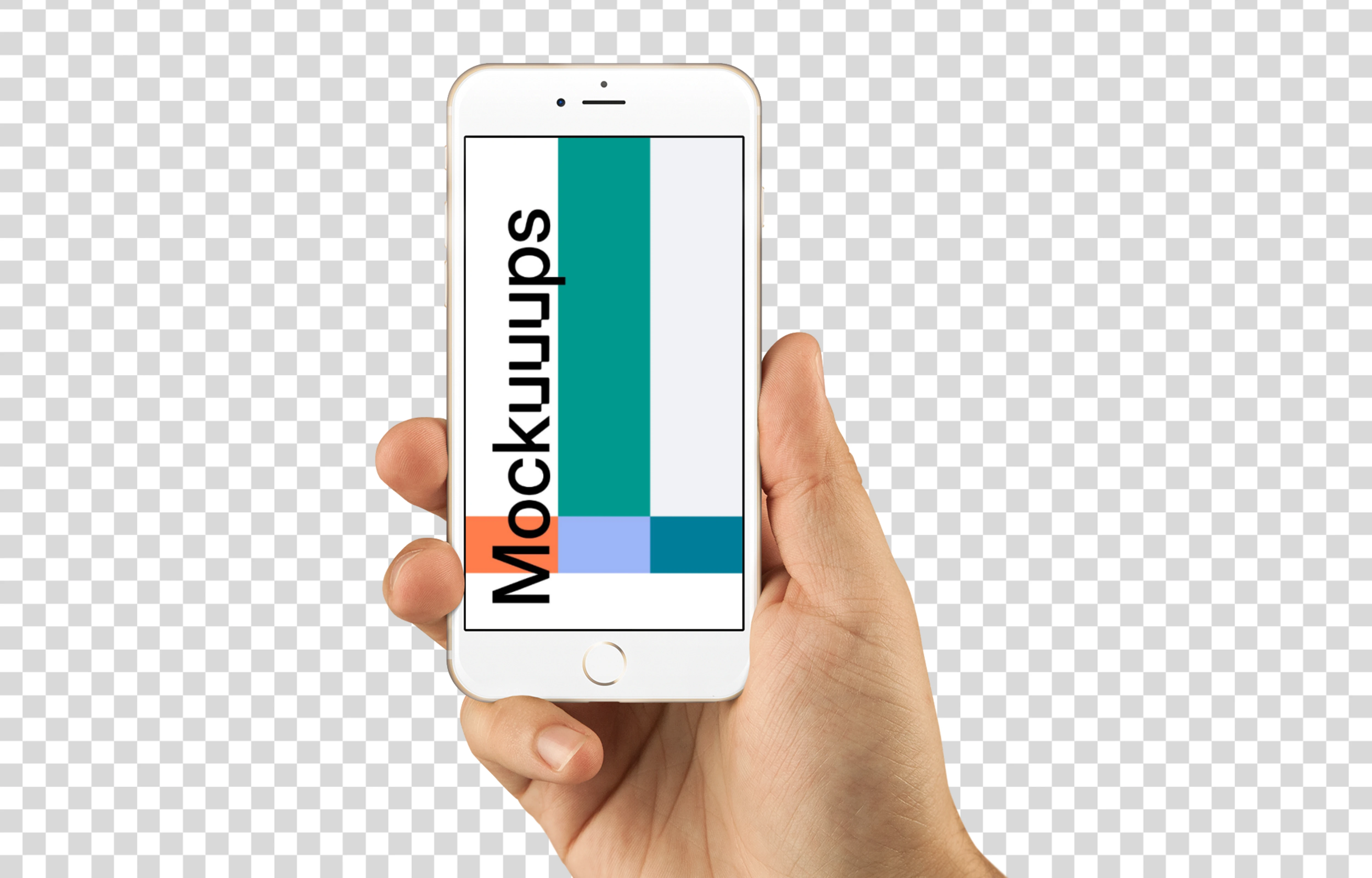 Gold iPhone 6s mockup on editable background