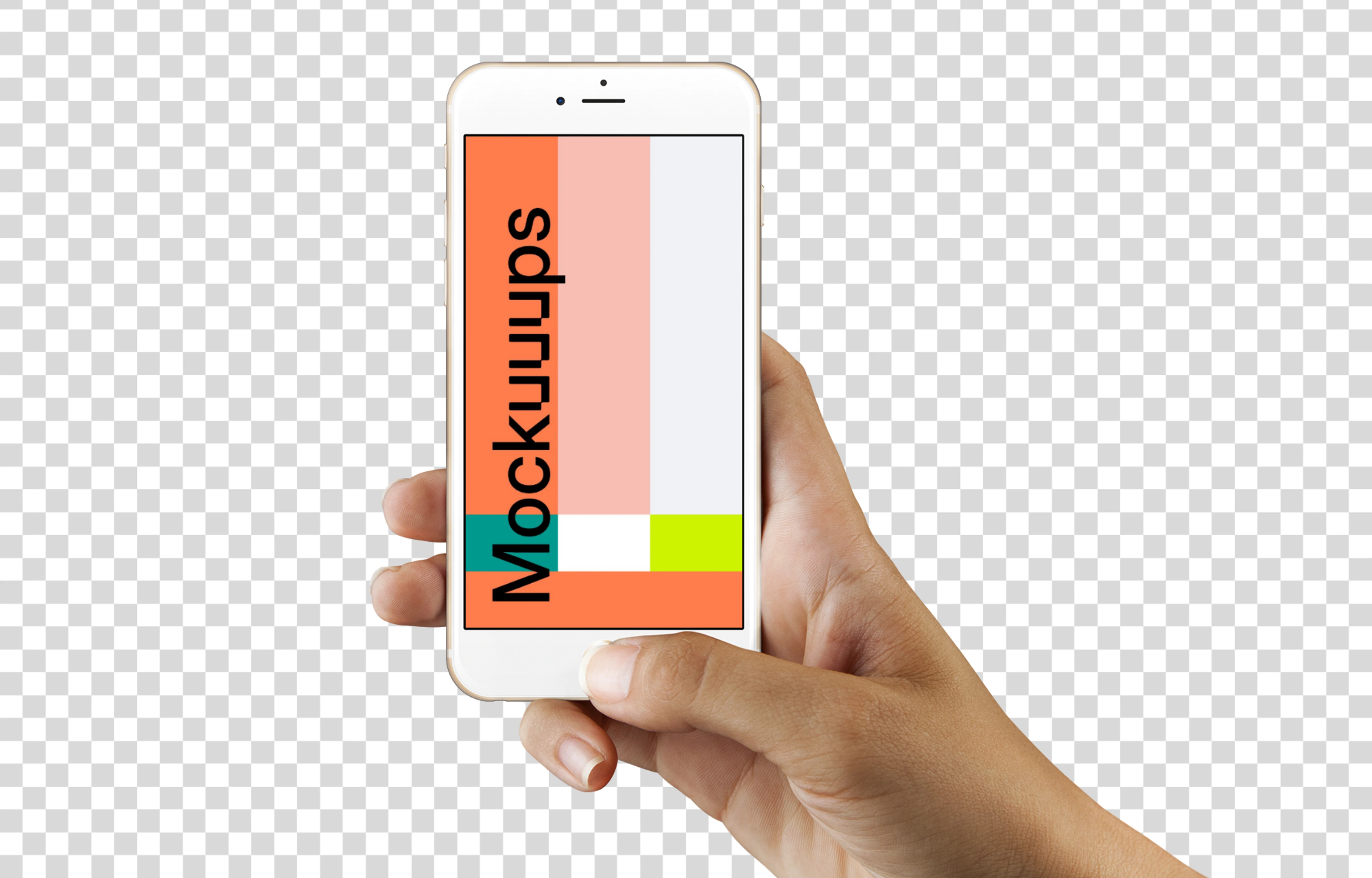 Gold iPhone 6s mockup on editable background