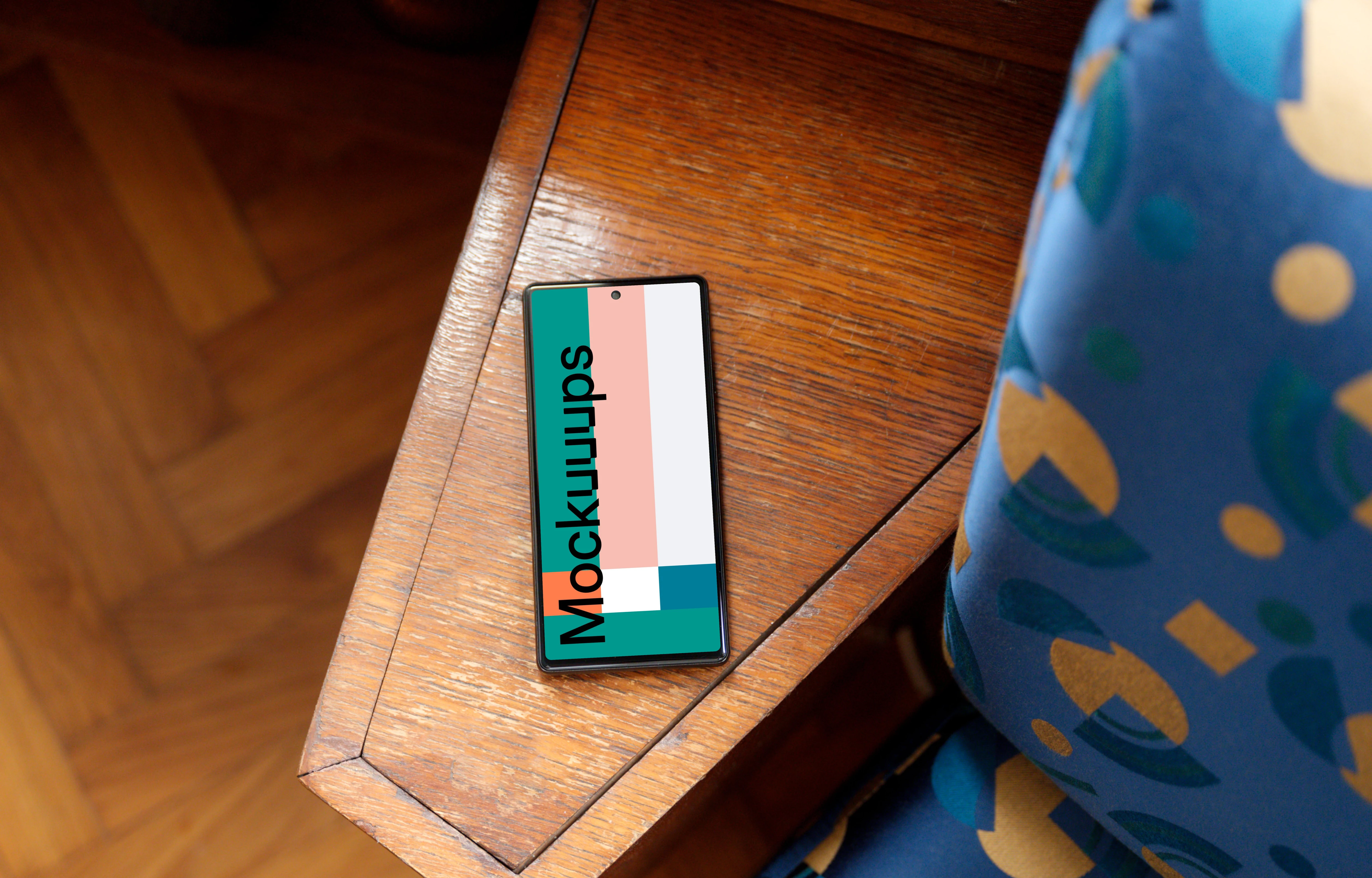 Google Pixel 6 mockup in office