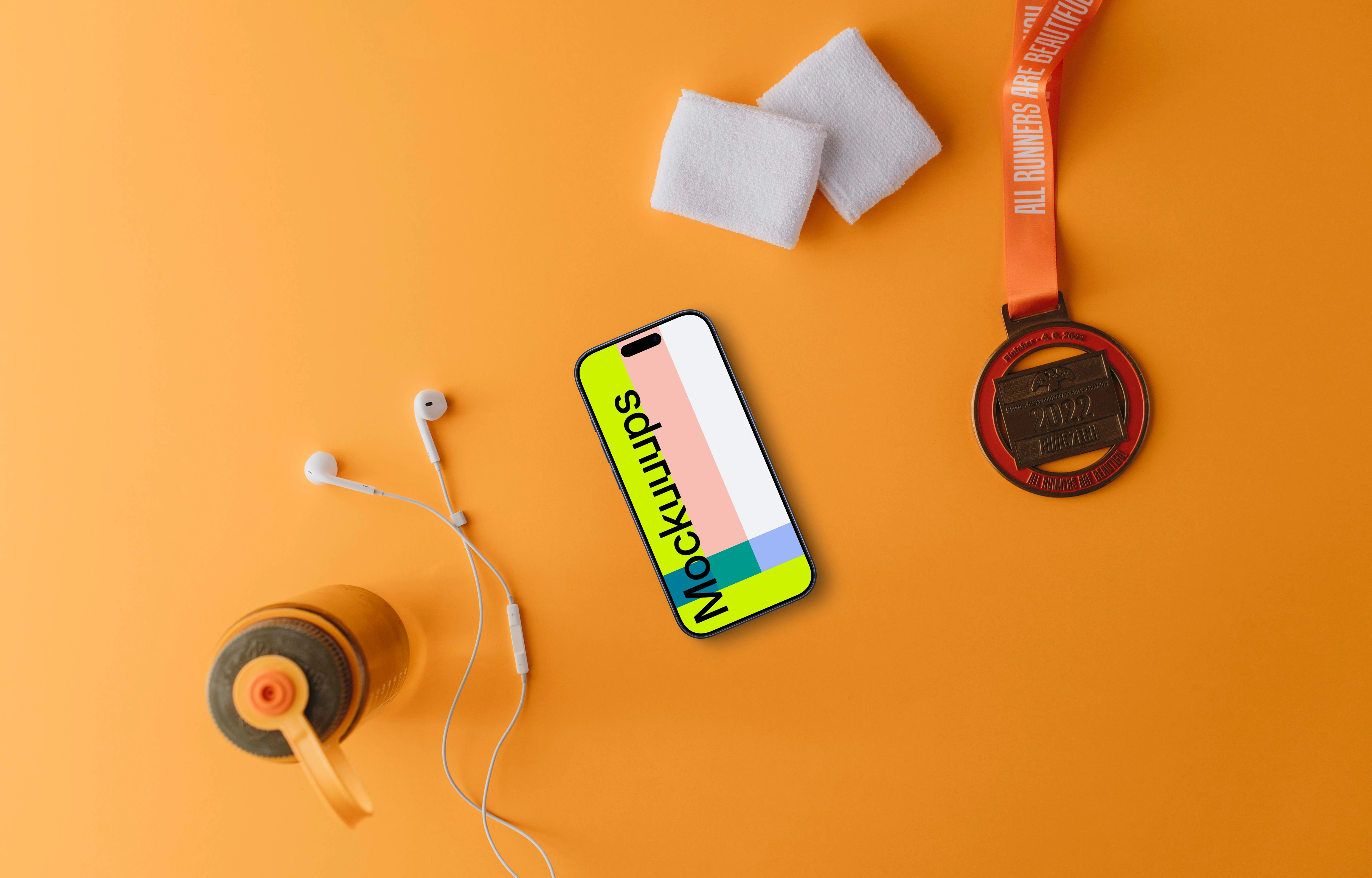 Sport themed iPhone mockup