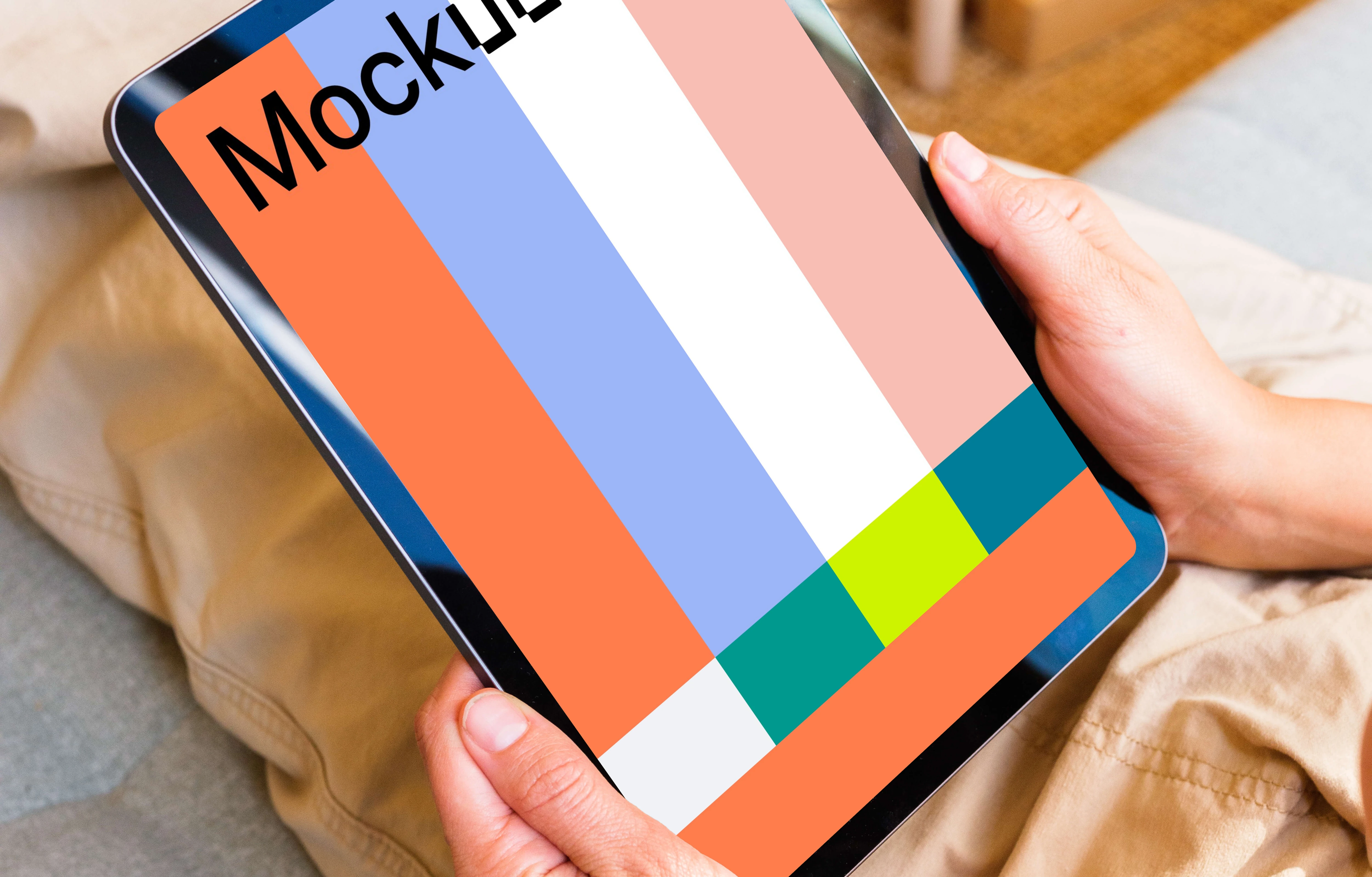 iPad Air held by user