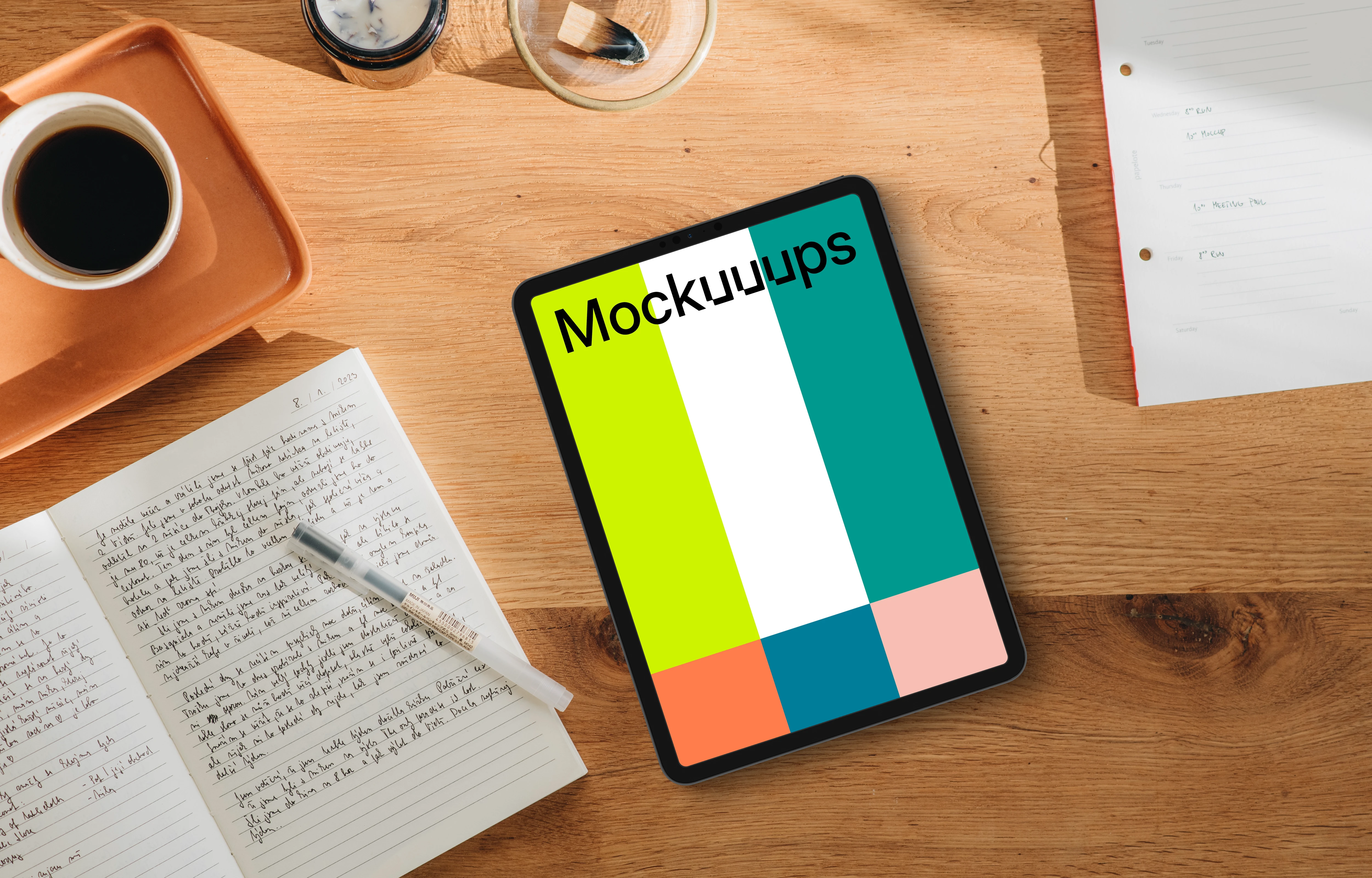 iPad Pro mockup in the creative workspace