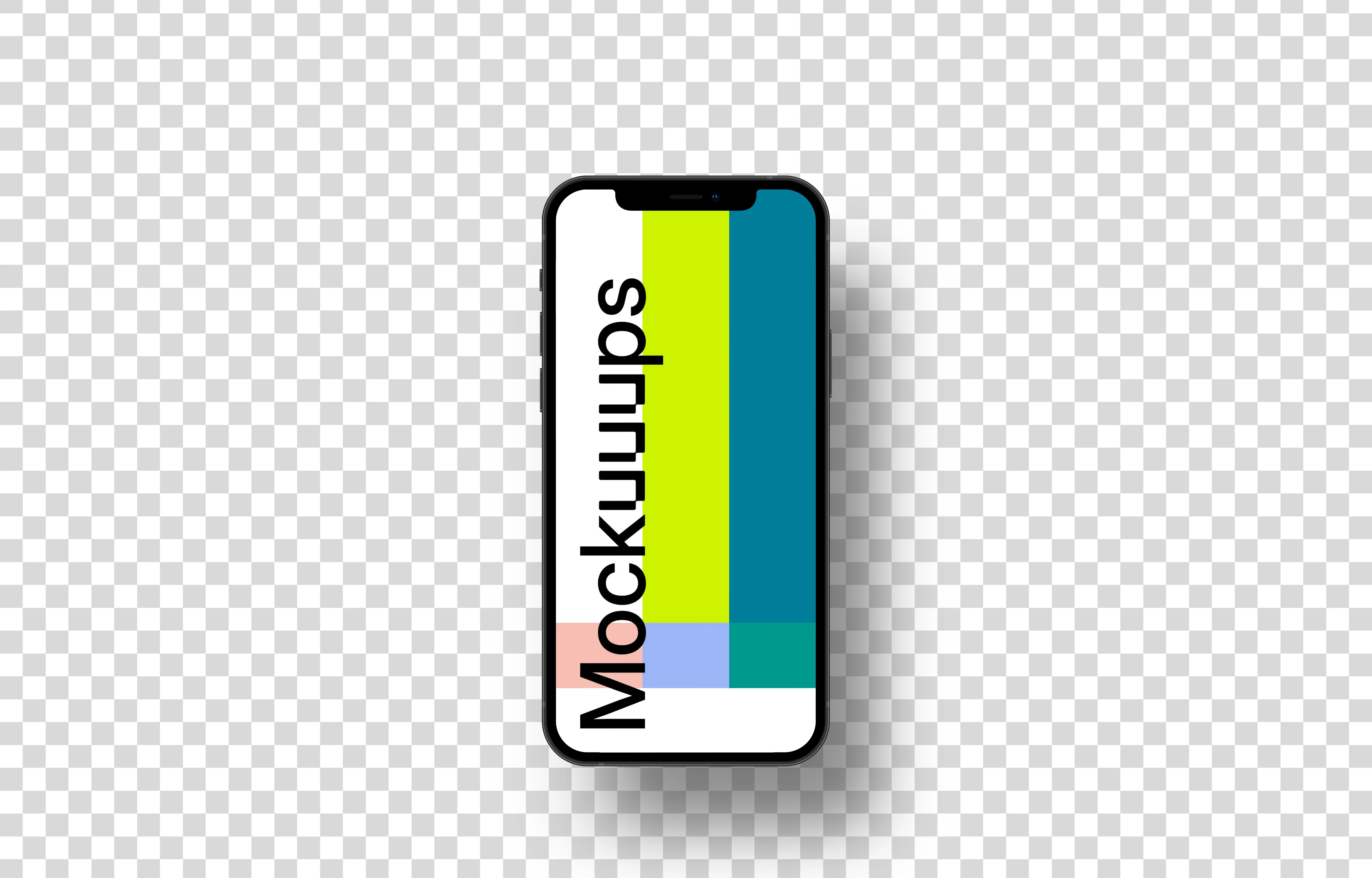 iPhone 12 mockup (Floating Shadow)