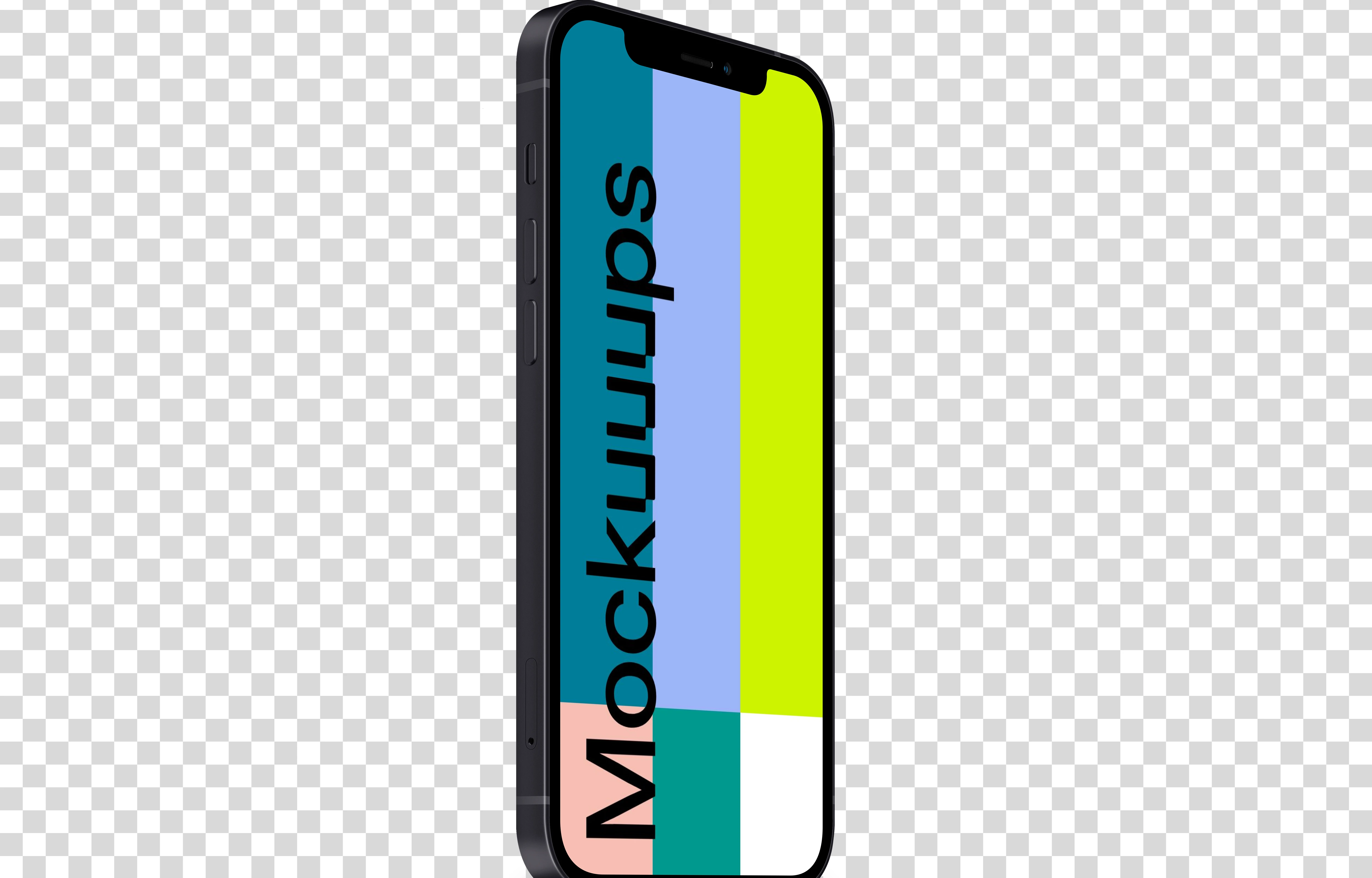 iPhone 12 Mockup (Perspective Stand Left)