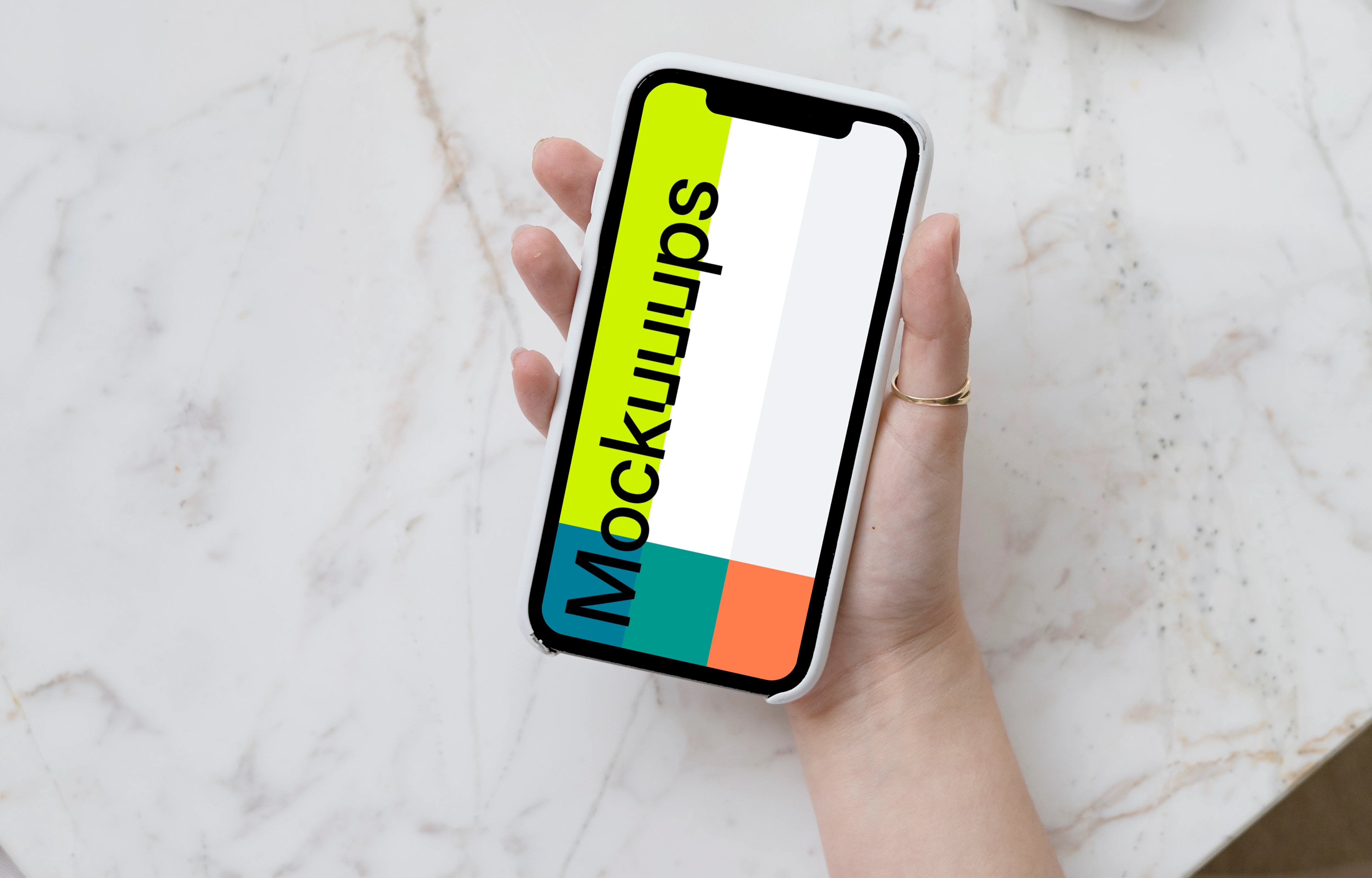 iPhone 12 mockup with Airpods case