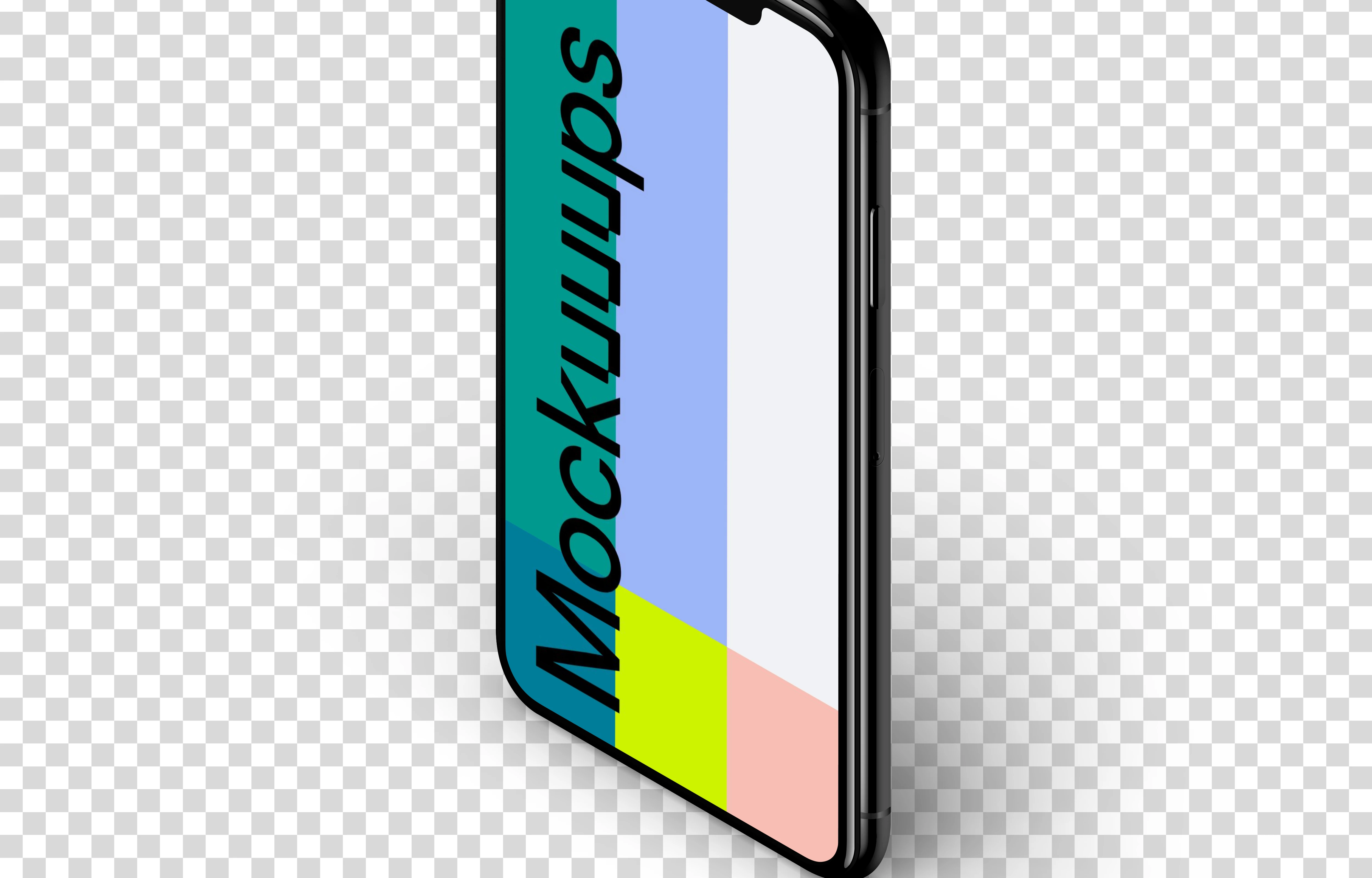 iPhone XS Isometric Stand mockup (Right)