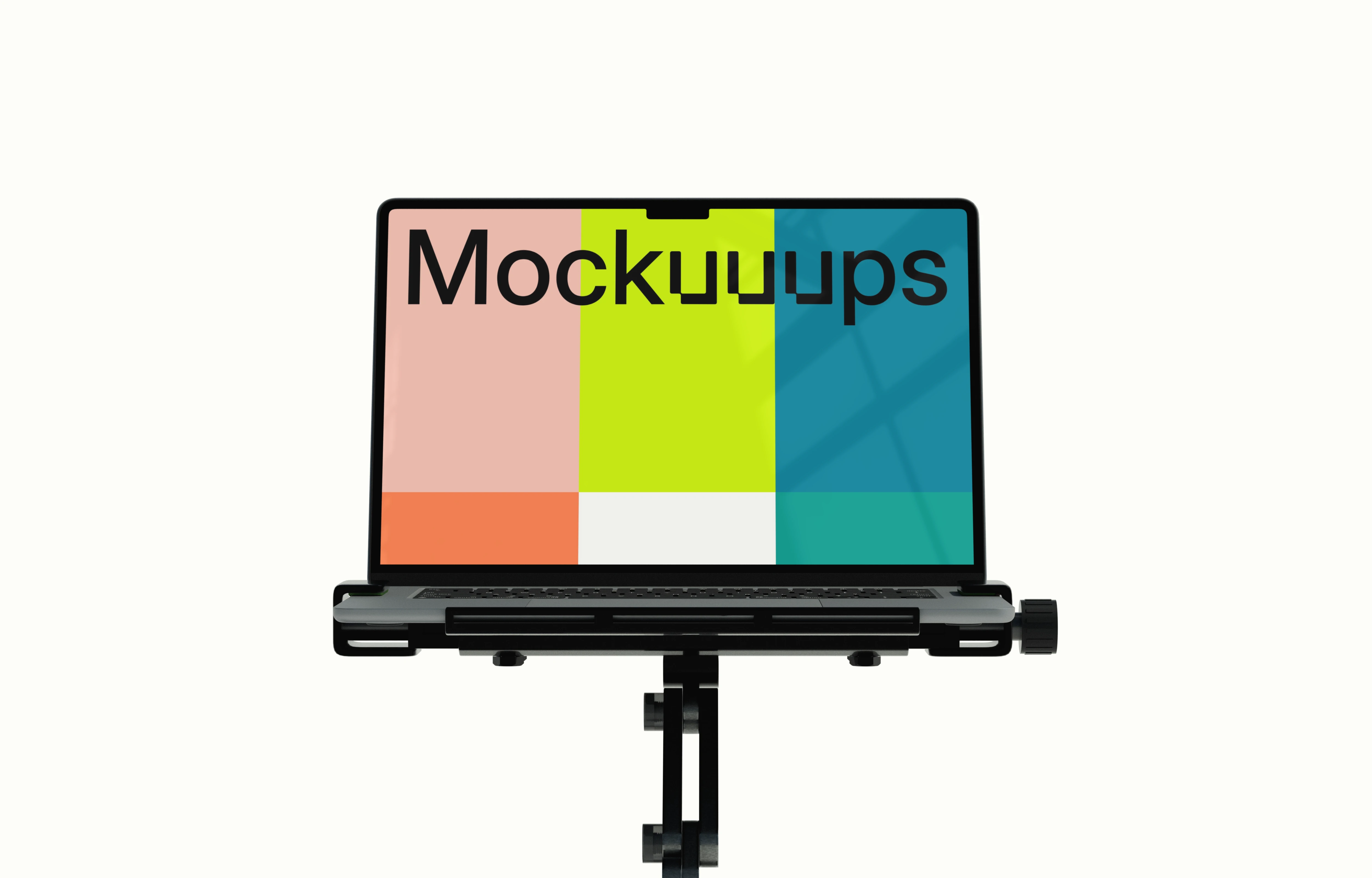 MacBook Air mockup on adjustable stand