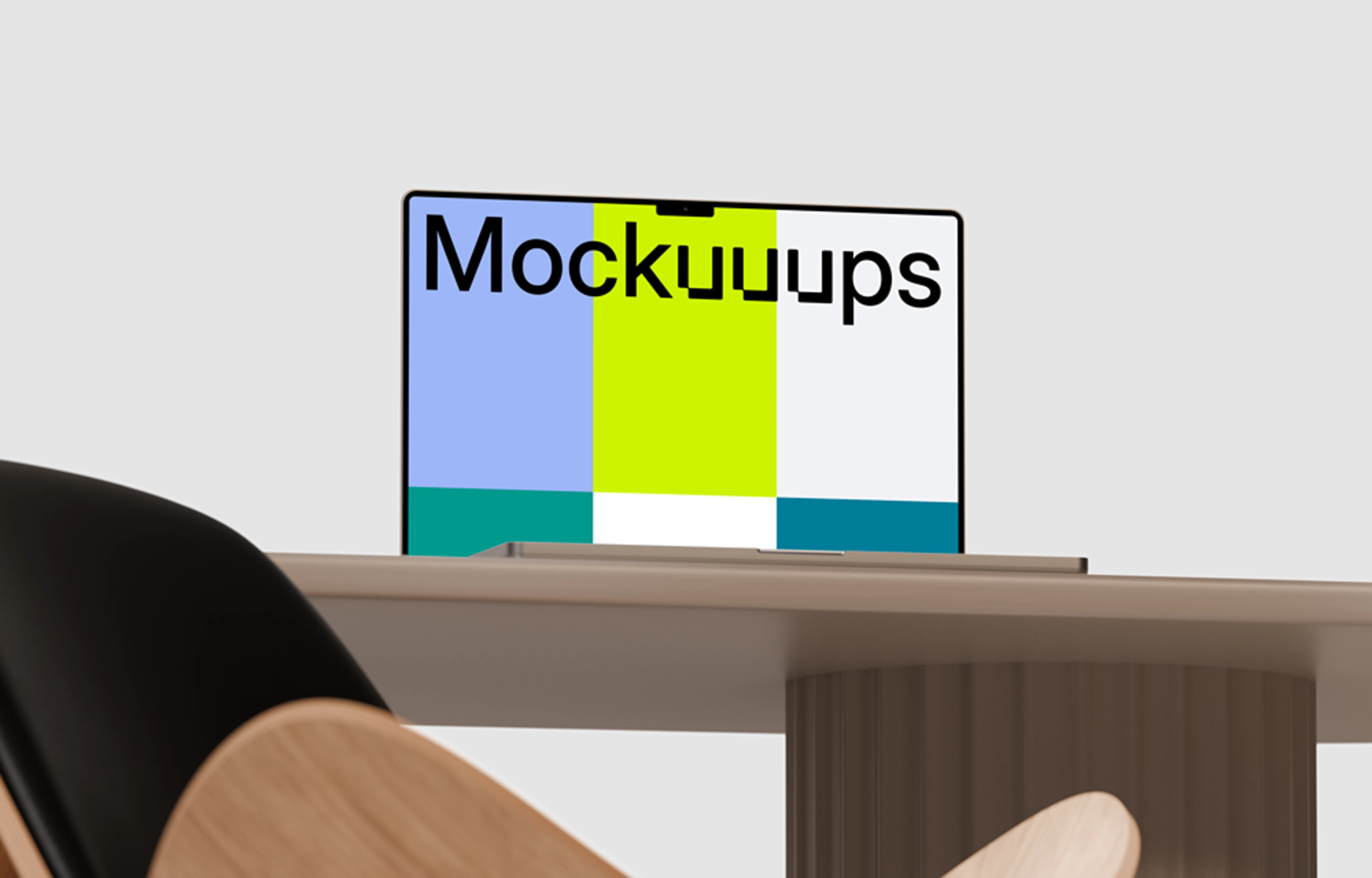 MacBook Pro 14" mockup on a modern desk