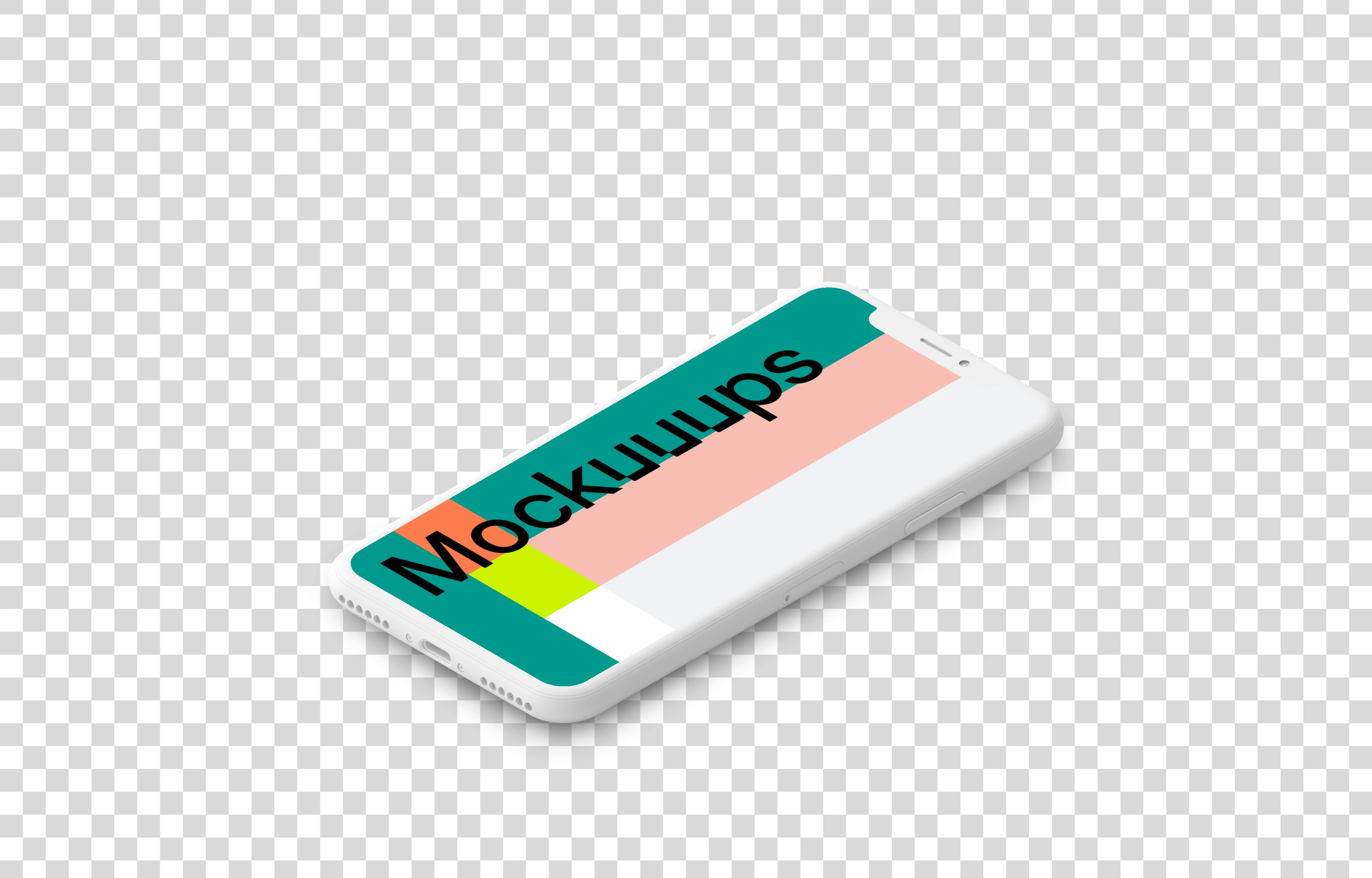White Clay iPhone X mockup (Right Angle)