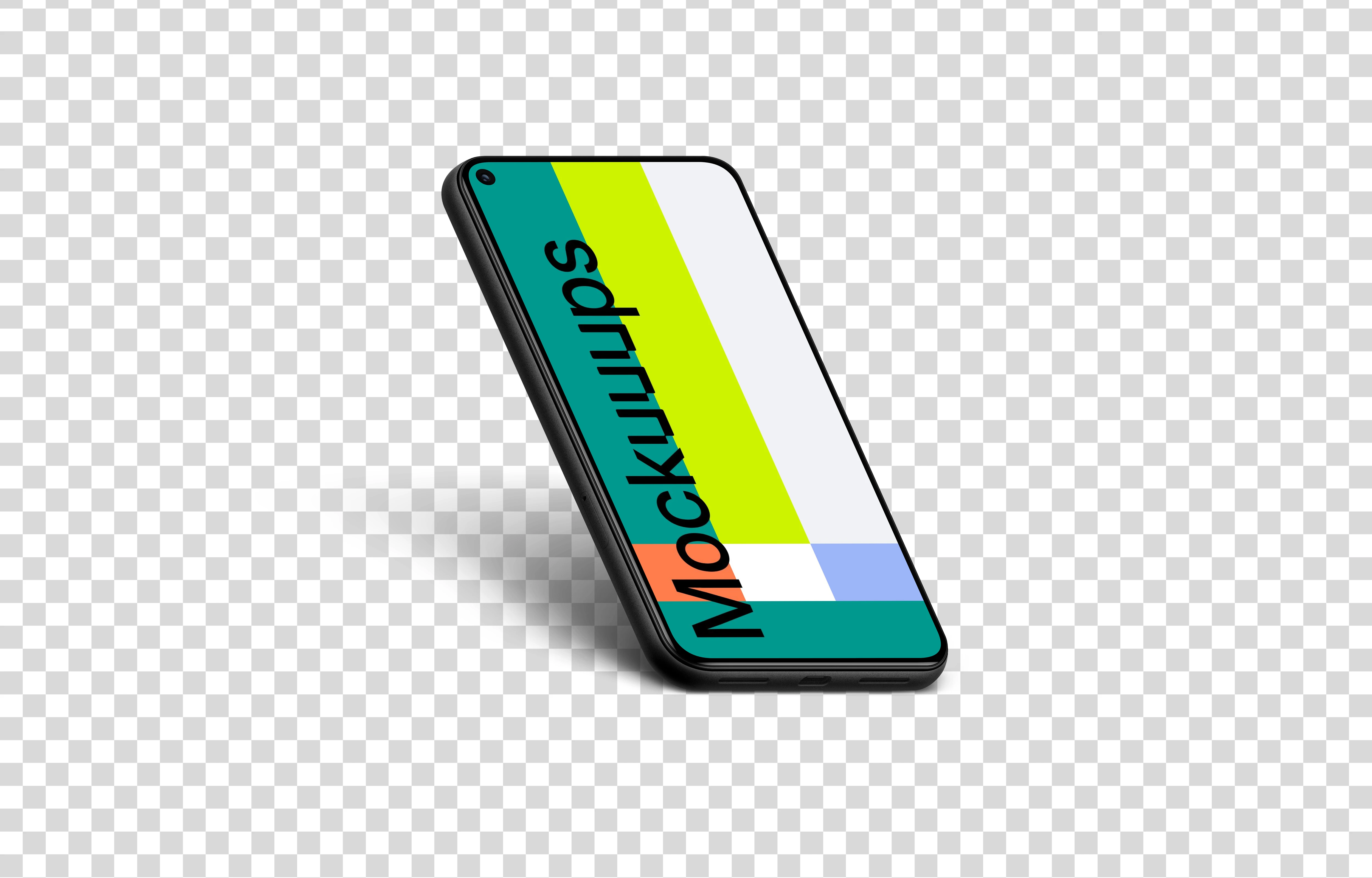 Google Pixel 5 Mockup (Isometric Left)