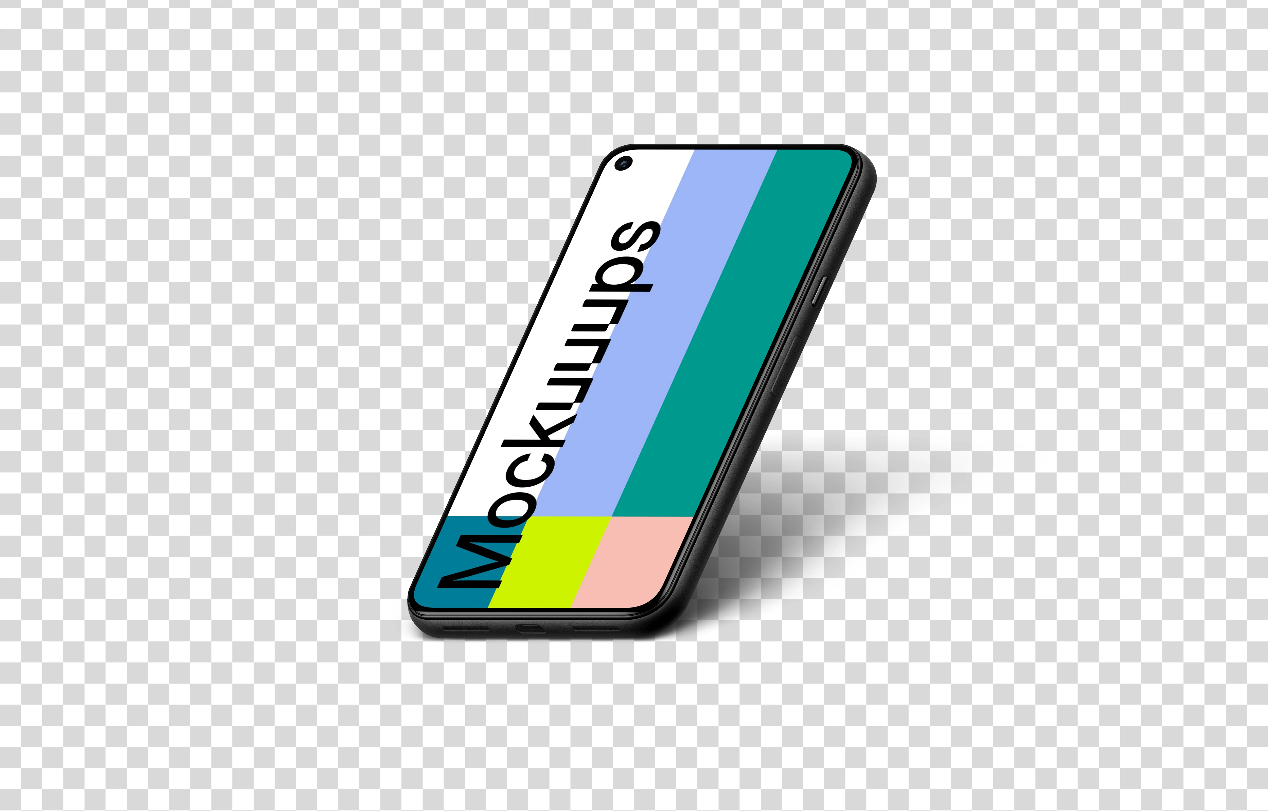 Google Pixel 5 Mockup (Isometric Right)
