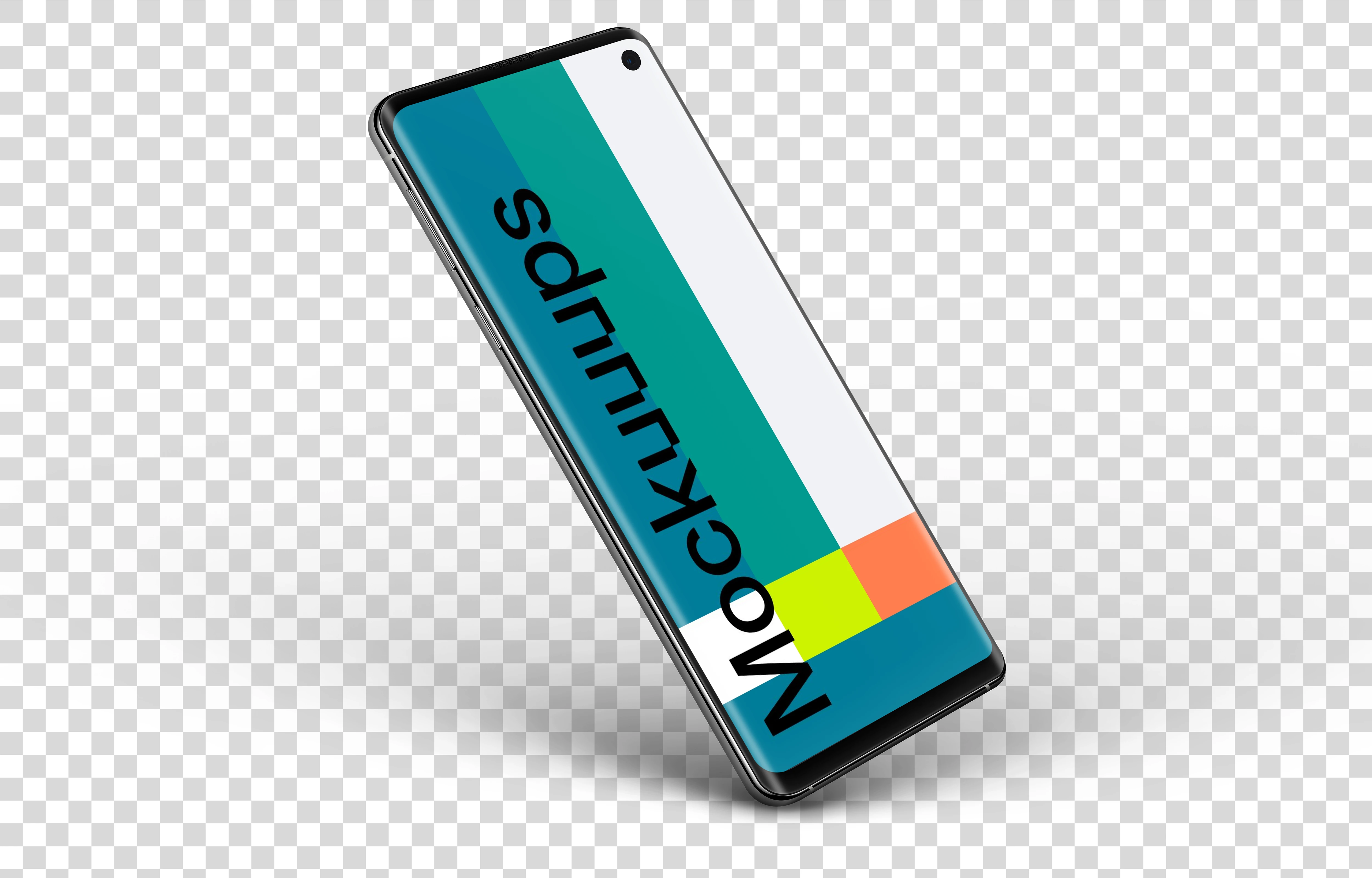 Samsung Galaxy S10 Mockup Perspective Stand (Left)