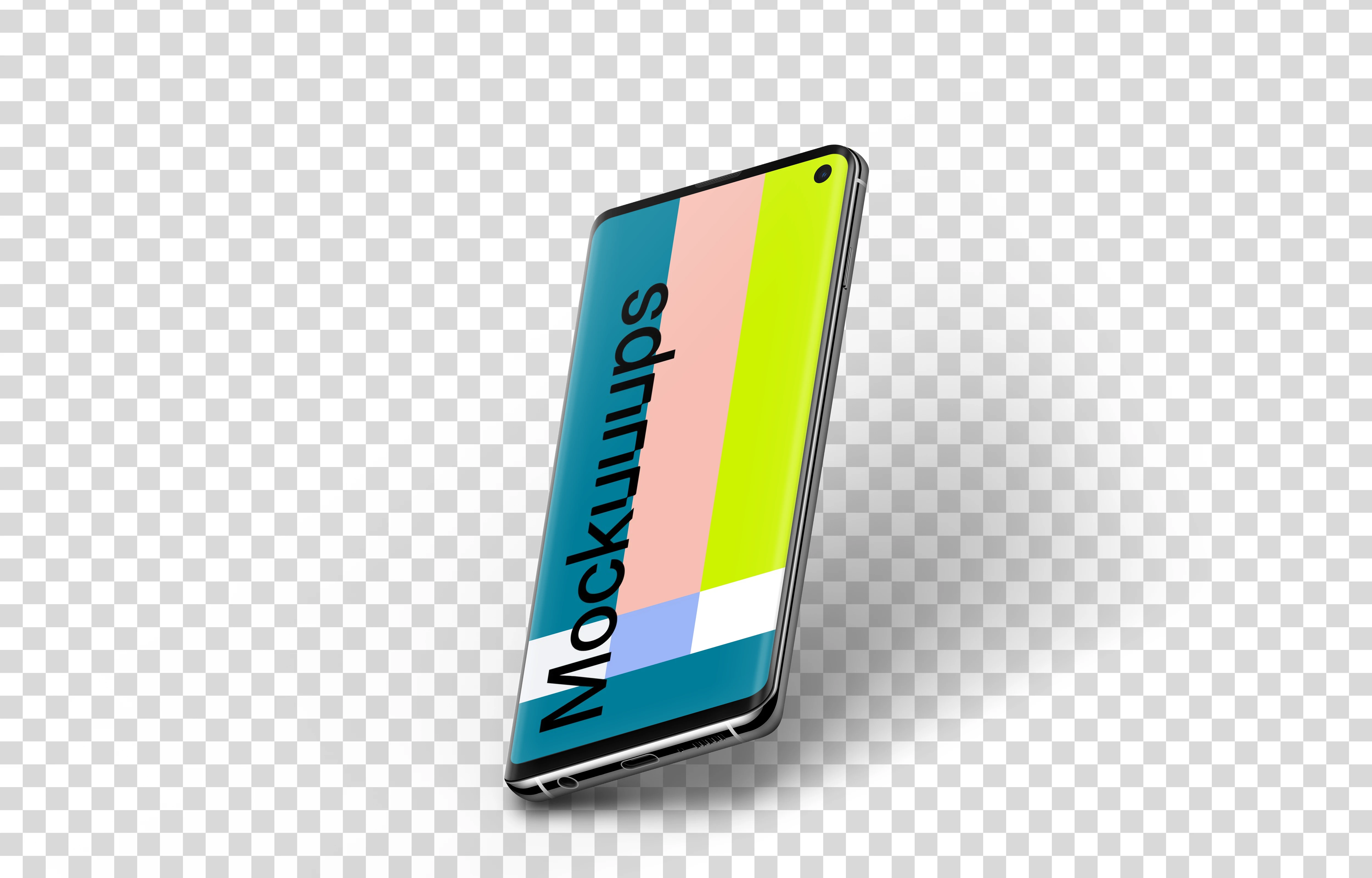 Samsung Galaxy S10 Mockup Semi Perspective Stand (Right)