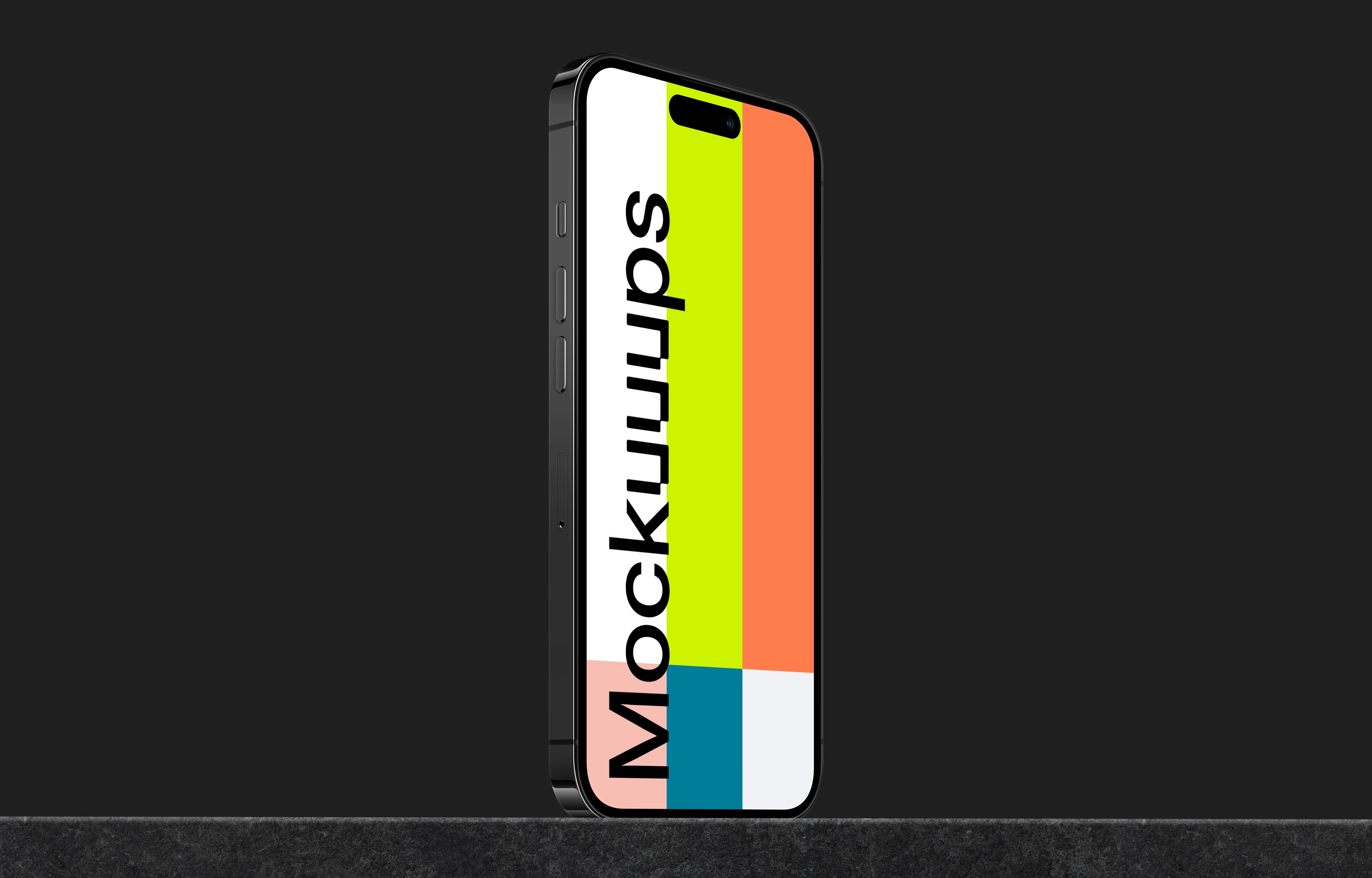 Standing Smartphone Mockup