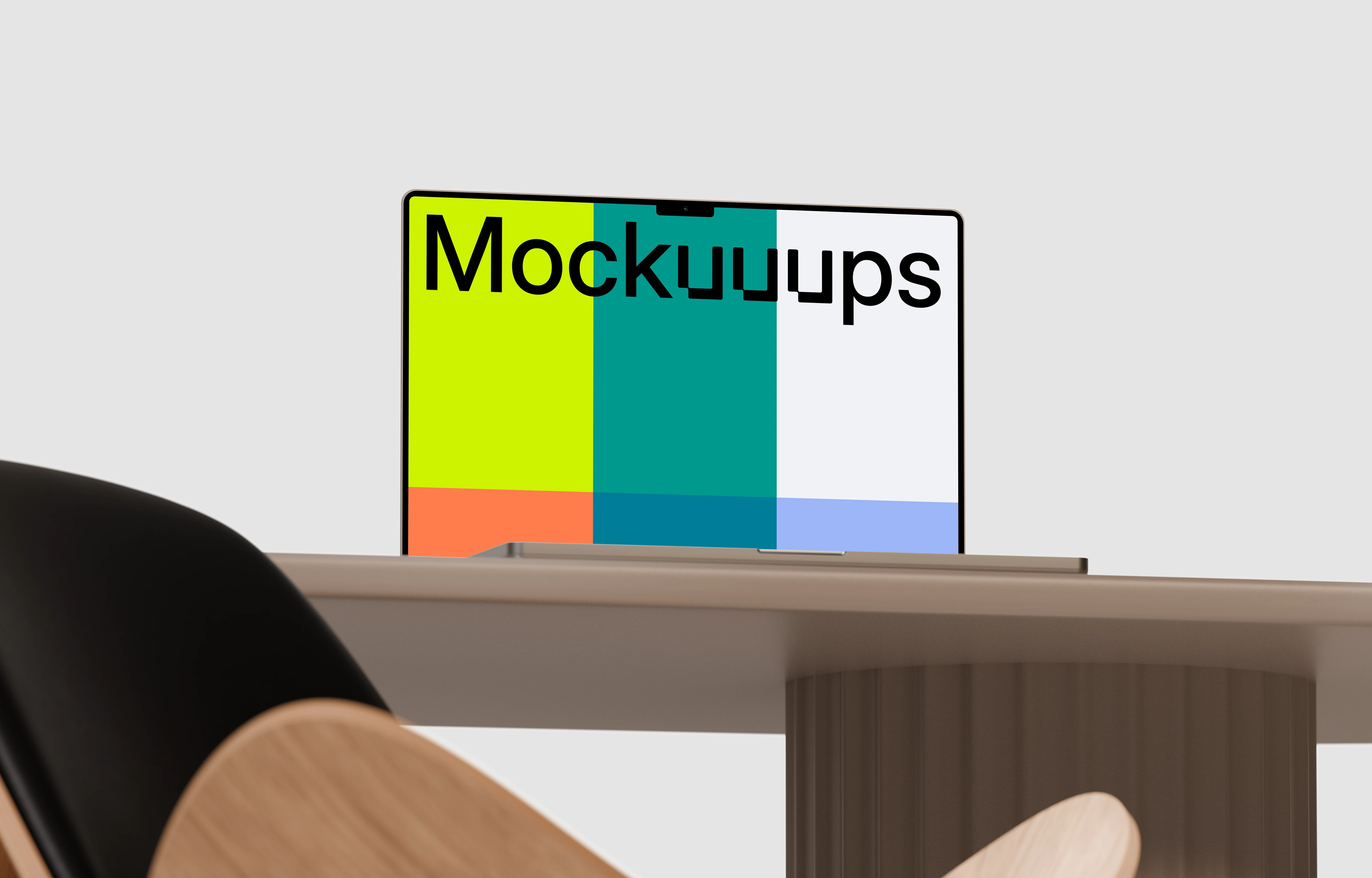 MacBook Pro 14" mockup on a modern desk