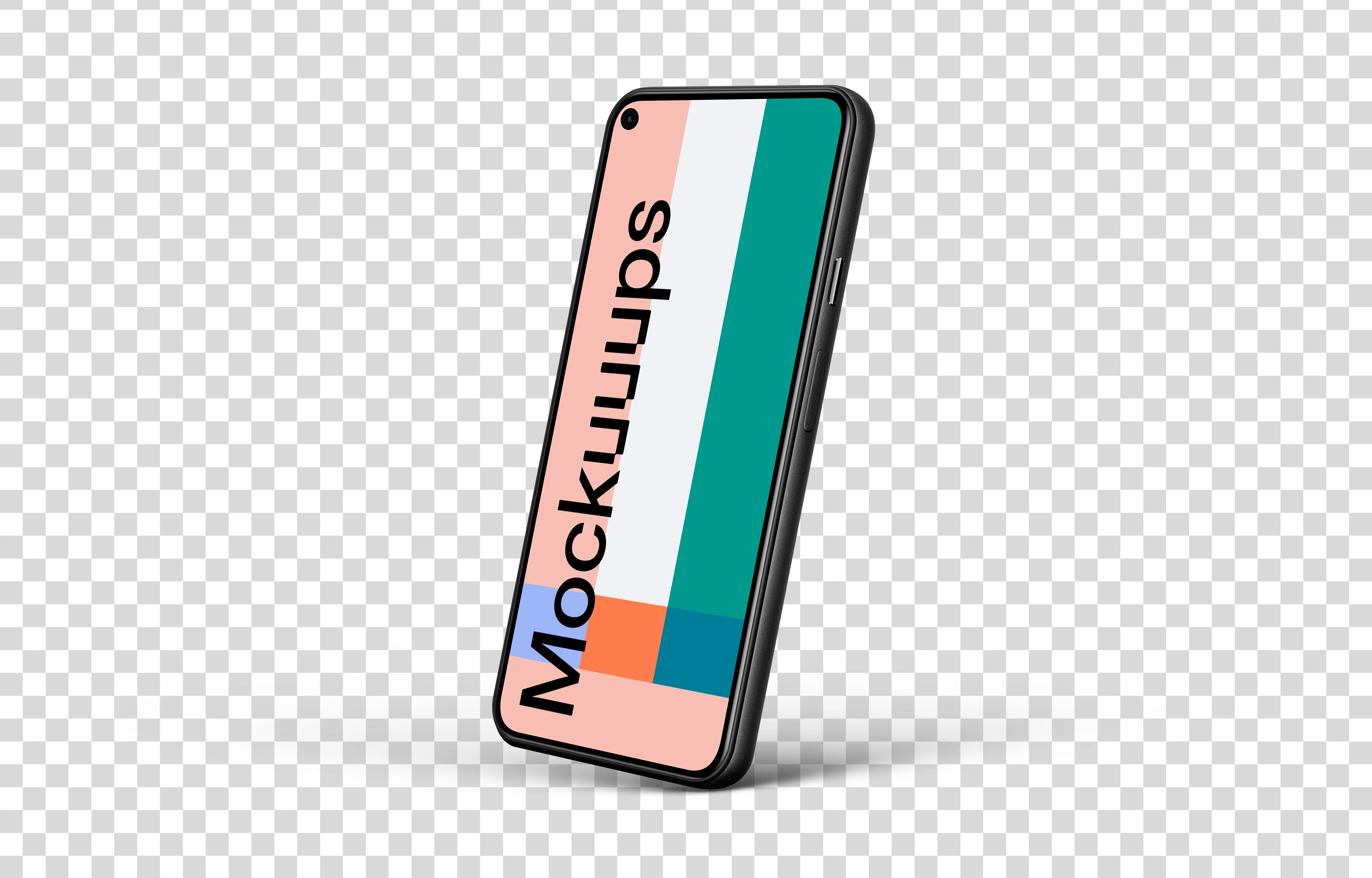 Google Pixel 5 Mockup (Perspective Right)