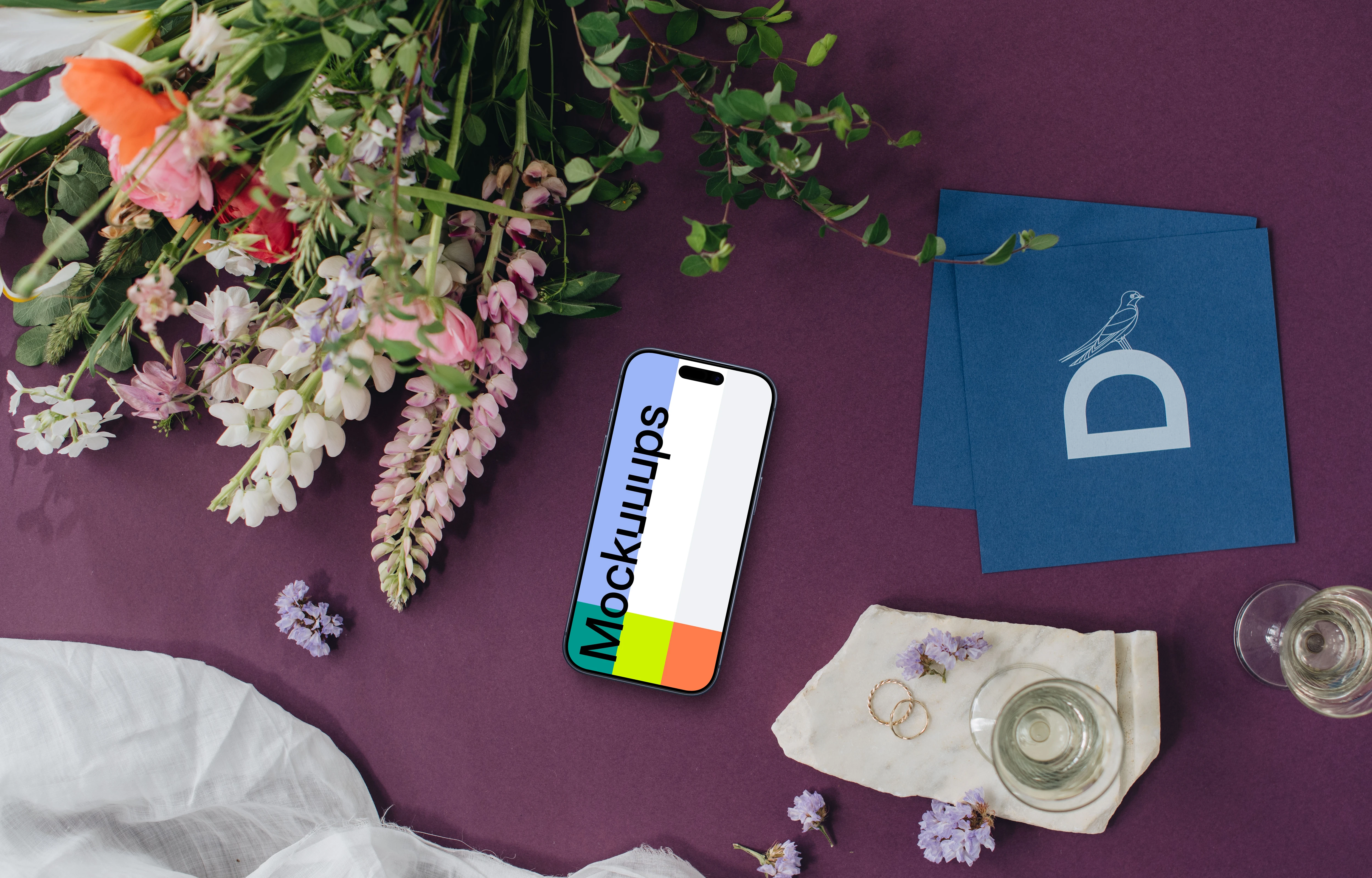 Wedding celebration enhanced by iPhone mockup