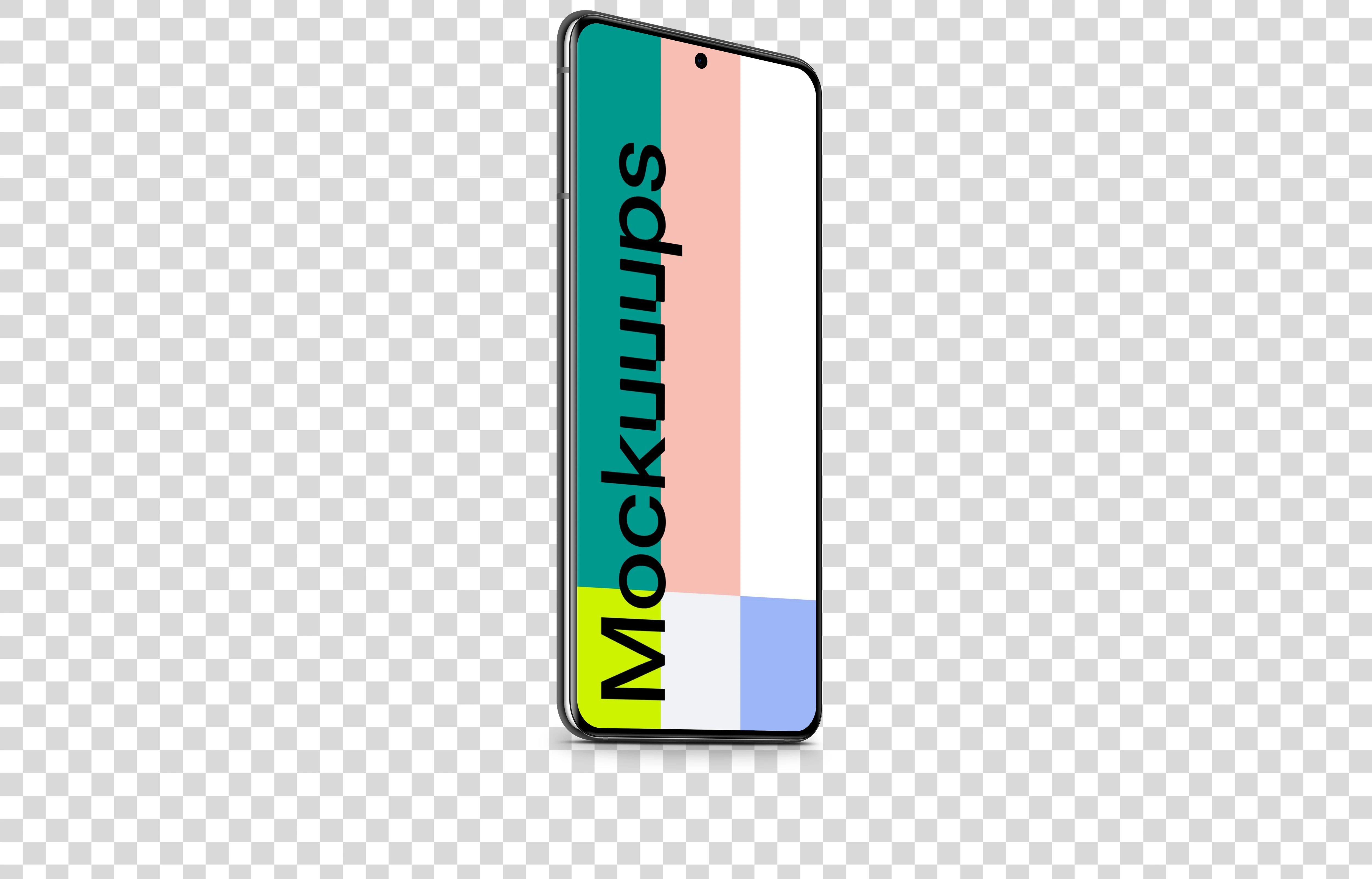 Samsung Galaxy S21 Mockup (Perspective Stand Left)