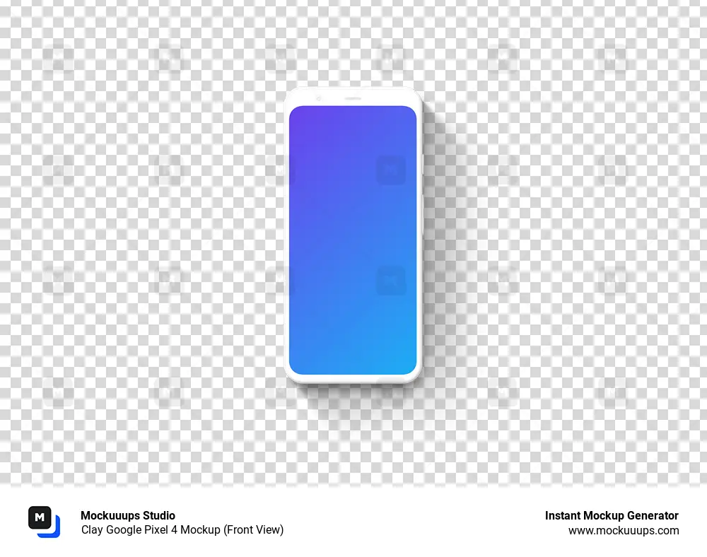 Download Clay Google Pixel 4 Mockup Front View Mockuuups Studio