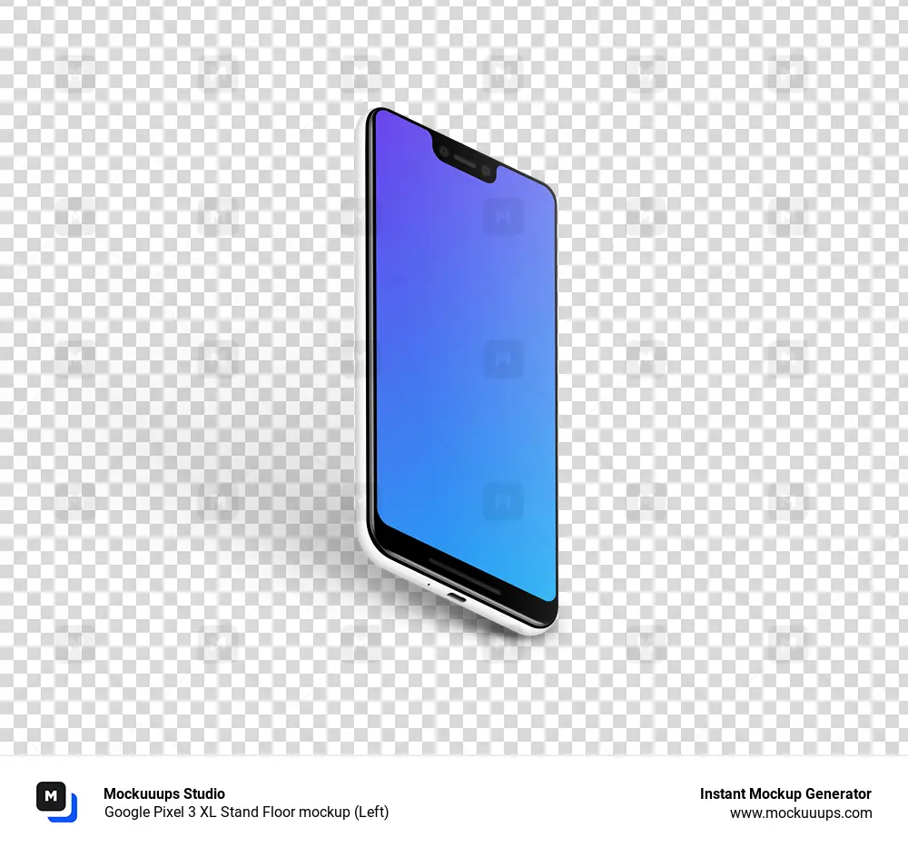 Google Pixel 3 XL Stand Floor mockup (Left)