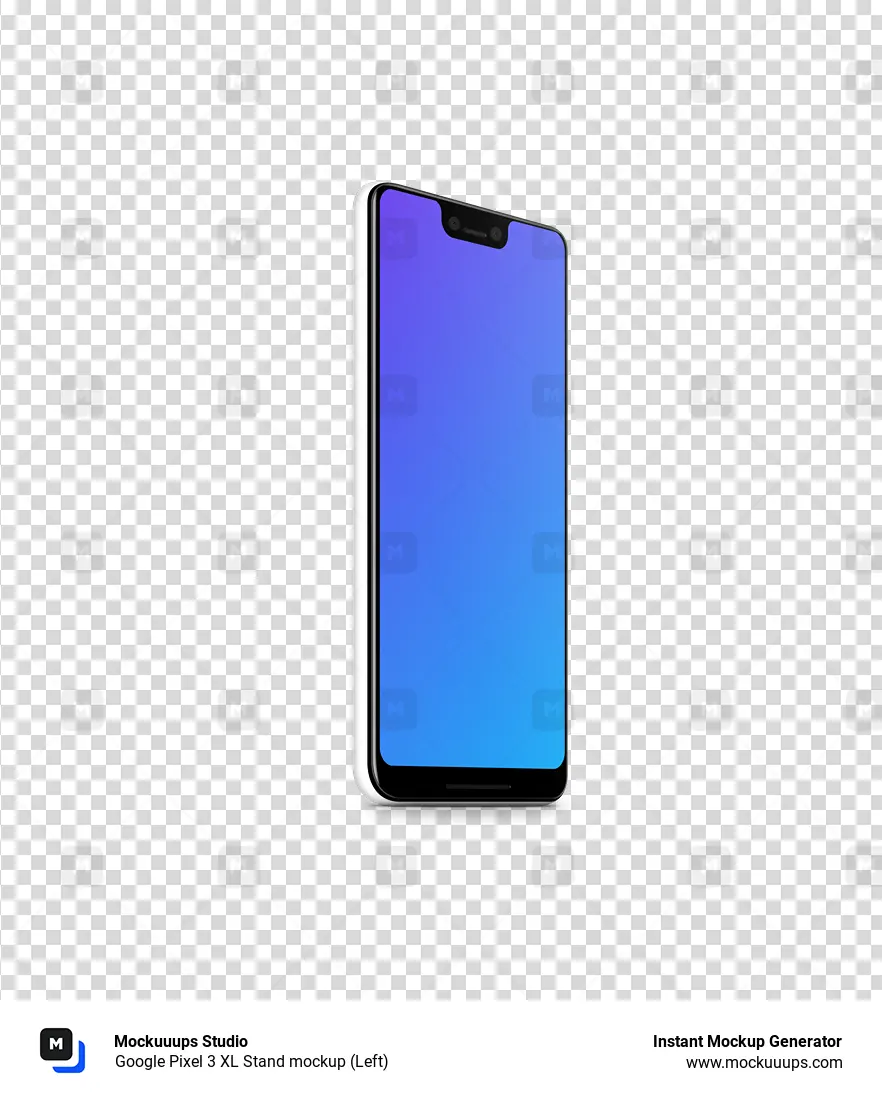 Google Pixel 3 XL Stand mockup (Left)