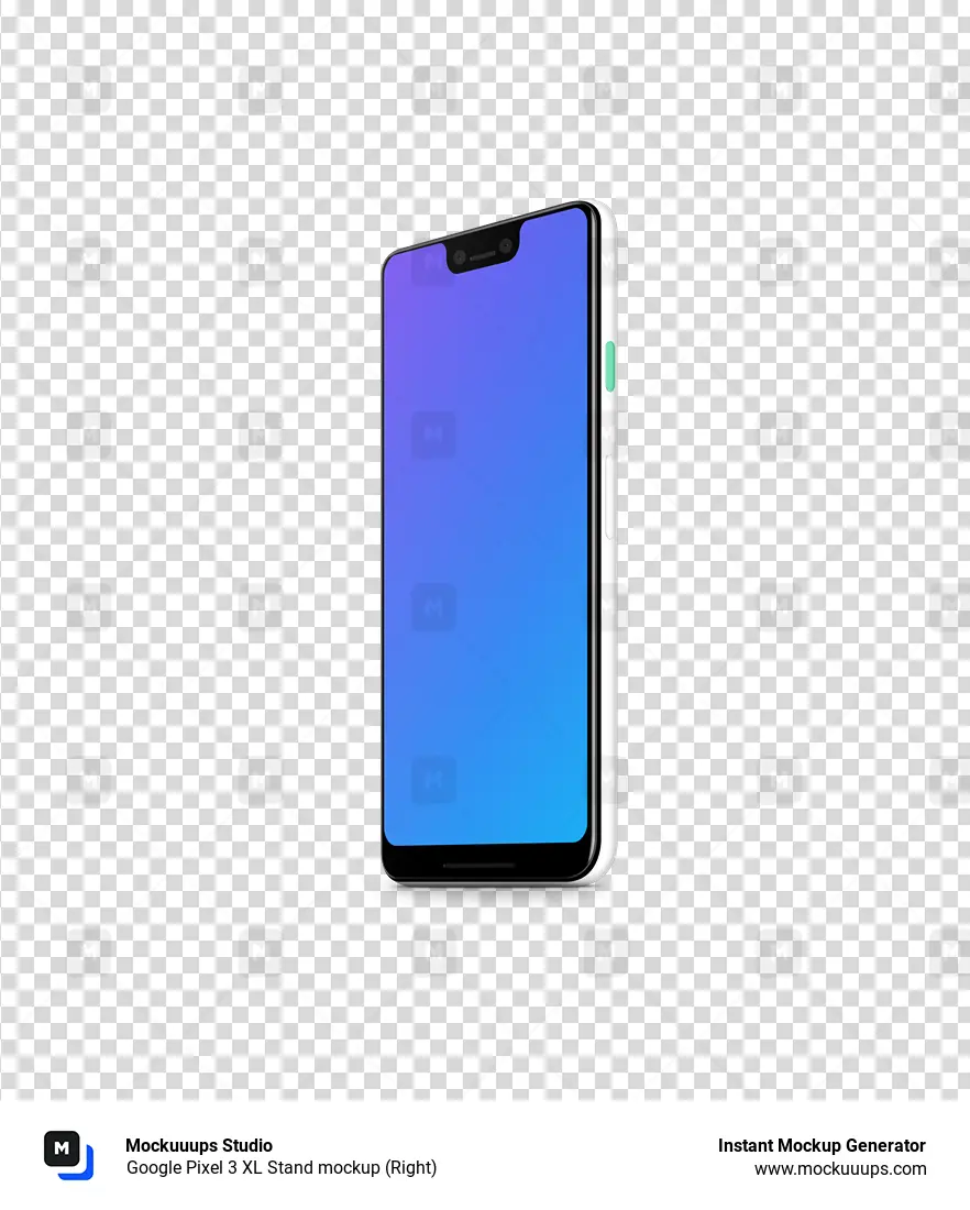 Google Pixel 3 XL Stand mockup (Right)