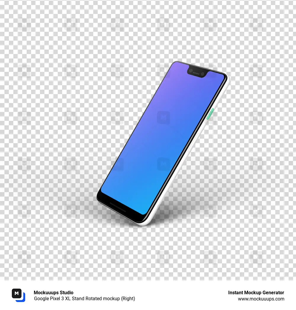 Google Pixel 3 XL Stand Rotated mockup (Right)