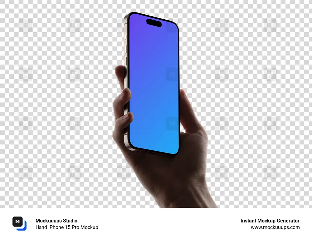 Hand iPhone 15 Pro Mockup