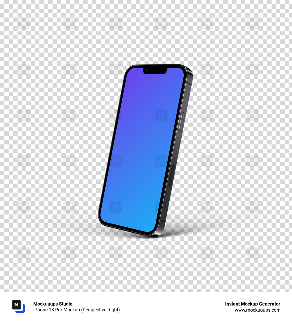 iPhone 13 Pro Mockup (Perspective Right)
