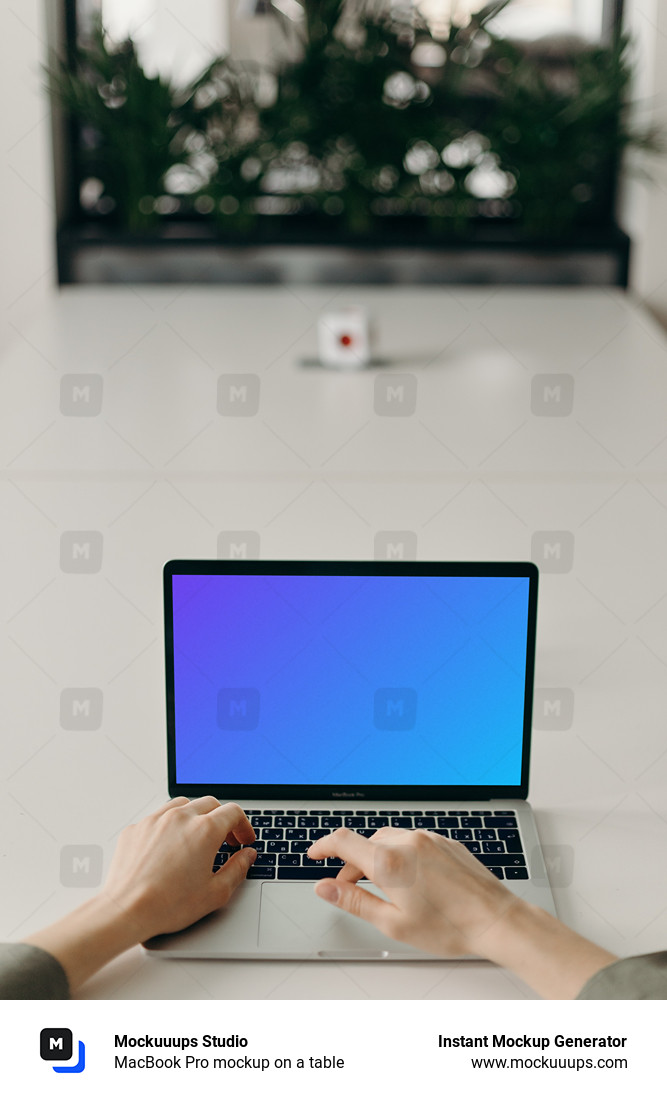 MacBook Pro mockup on a table