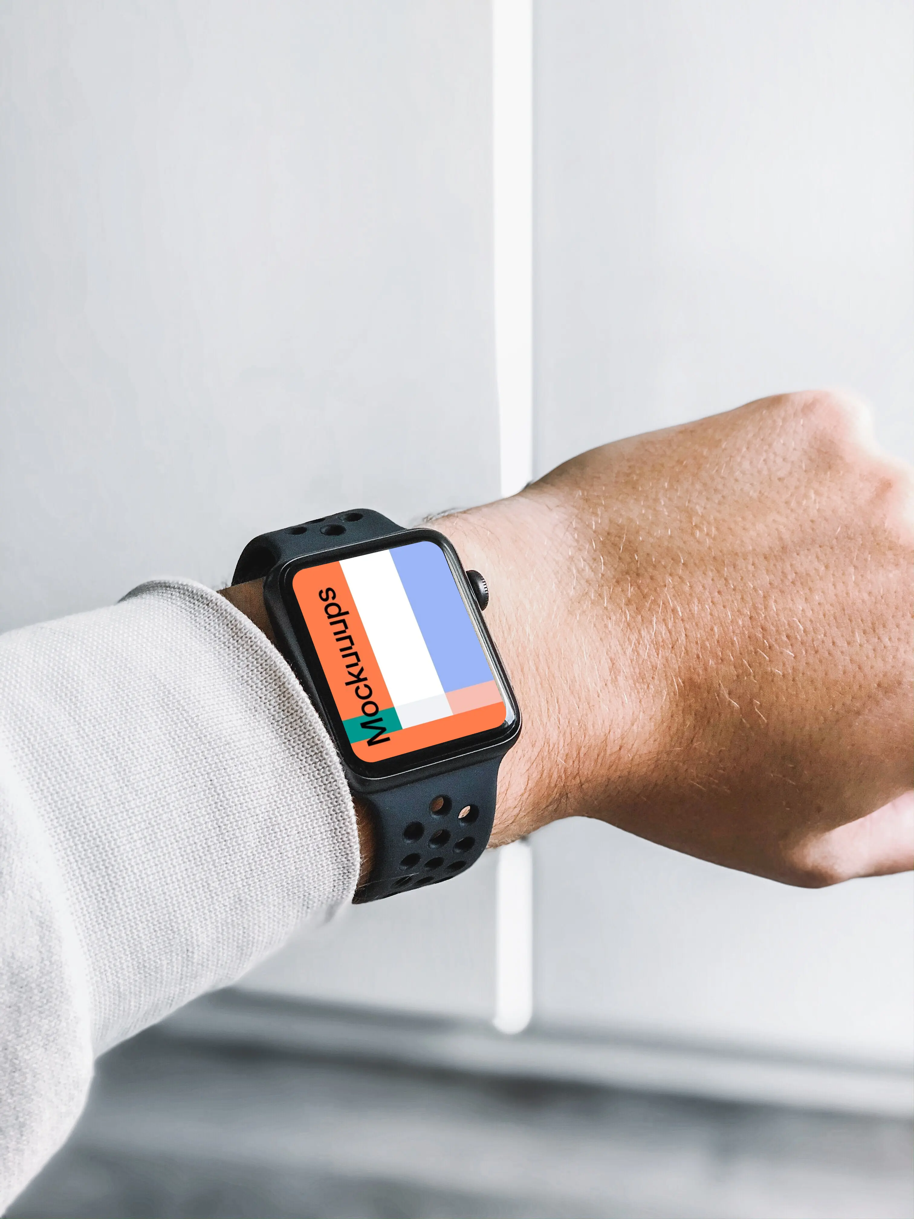 Trying on Apple Watch mockup