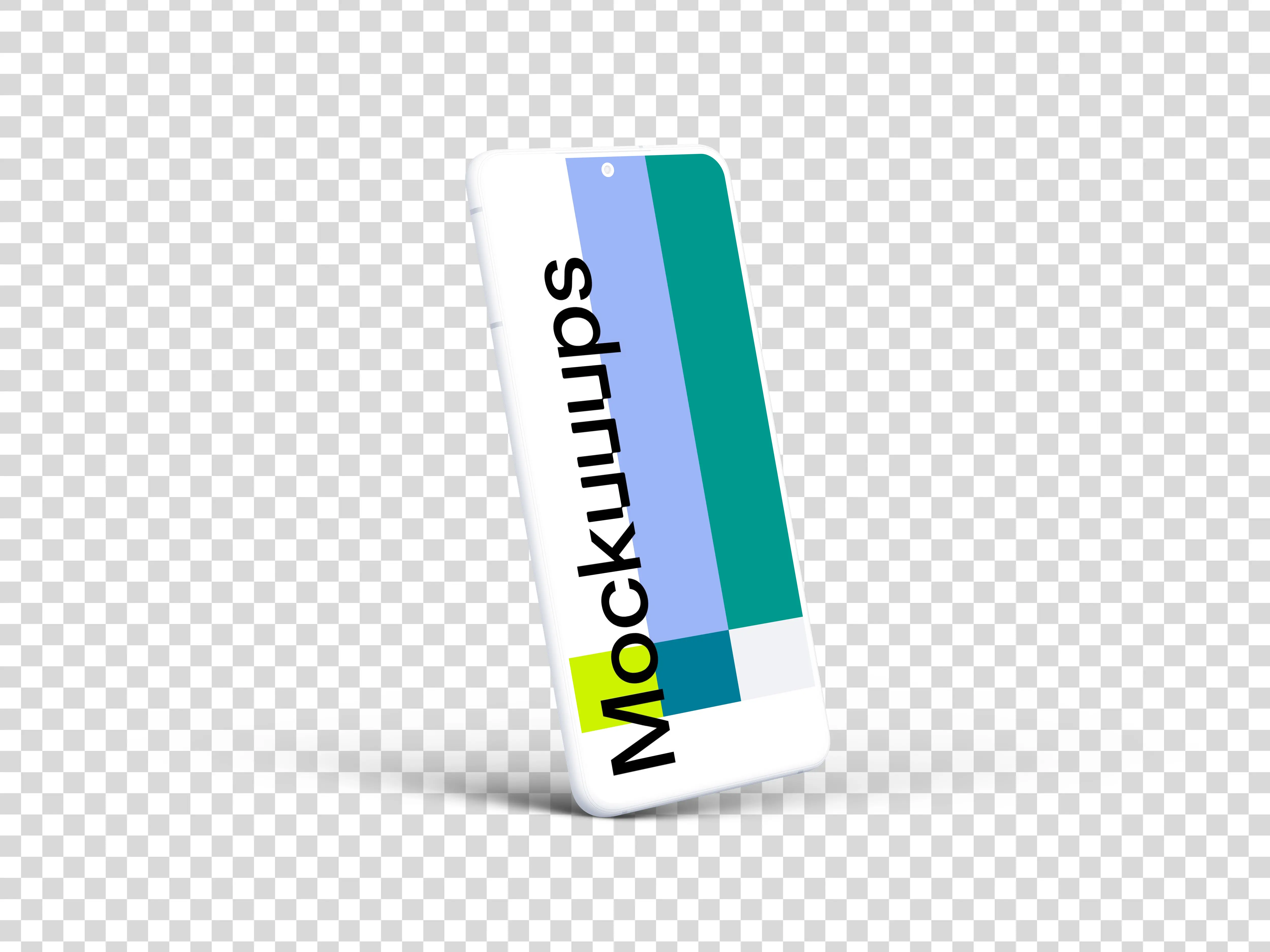 Samsung Galaxy S21 Clay Mockup (Perspective Left)