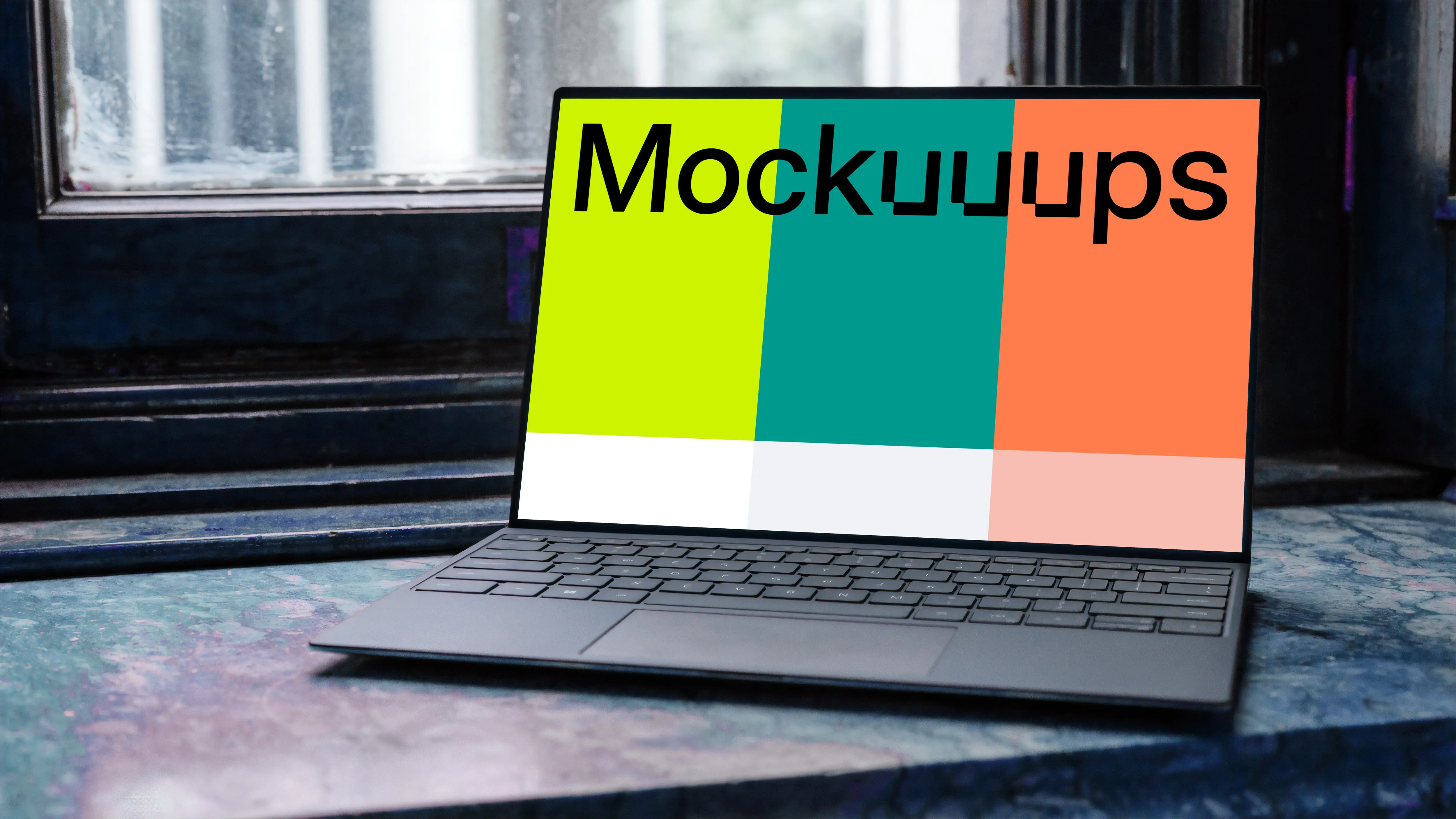 Dell XPS Mockup in front of window