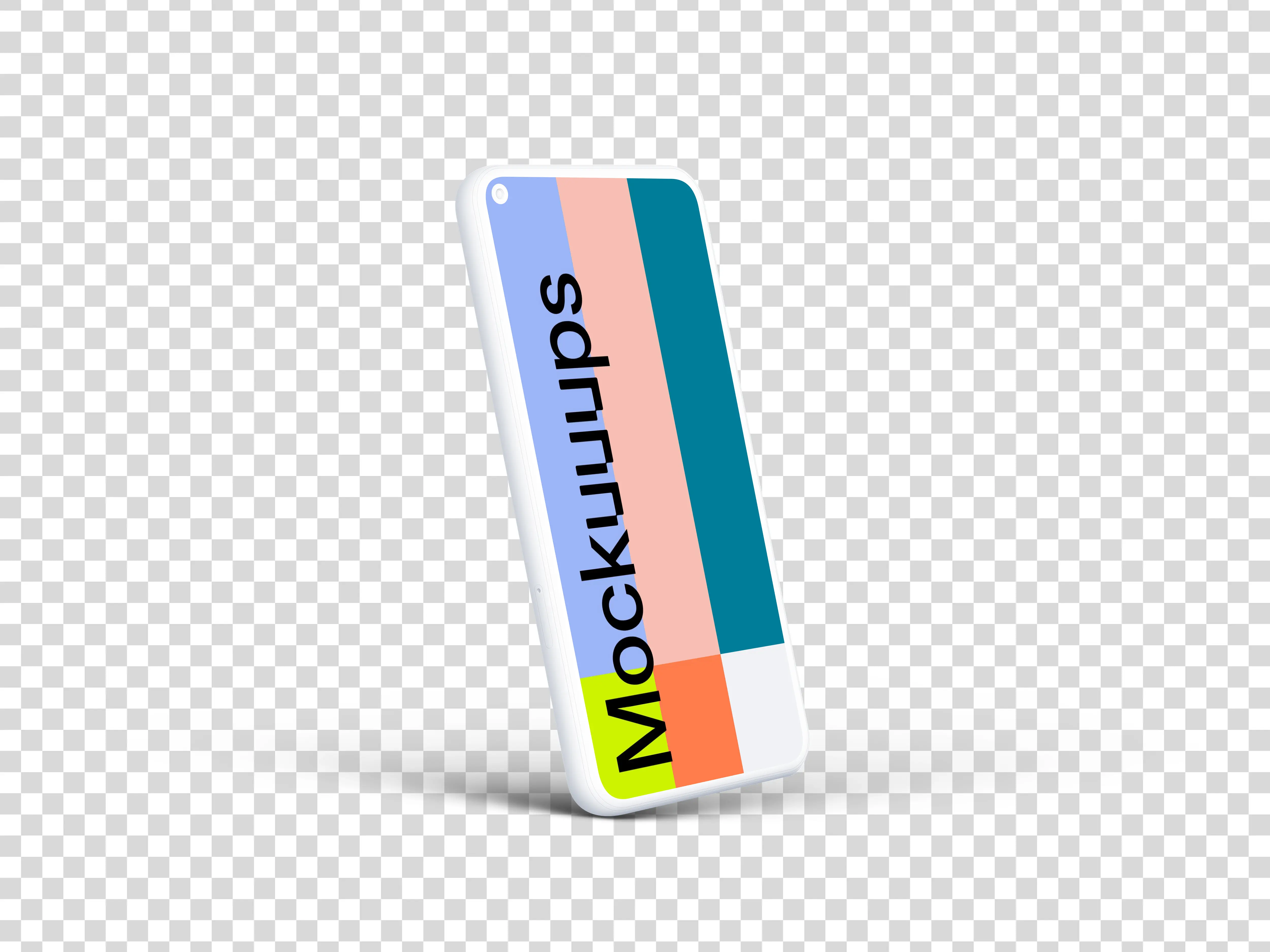 Google Pixel 5 Clay Mockup (Perspective Left)