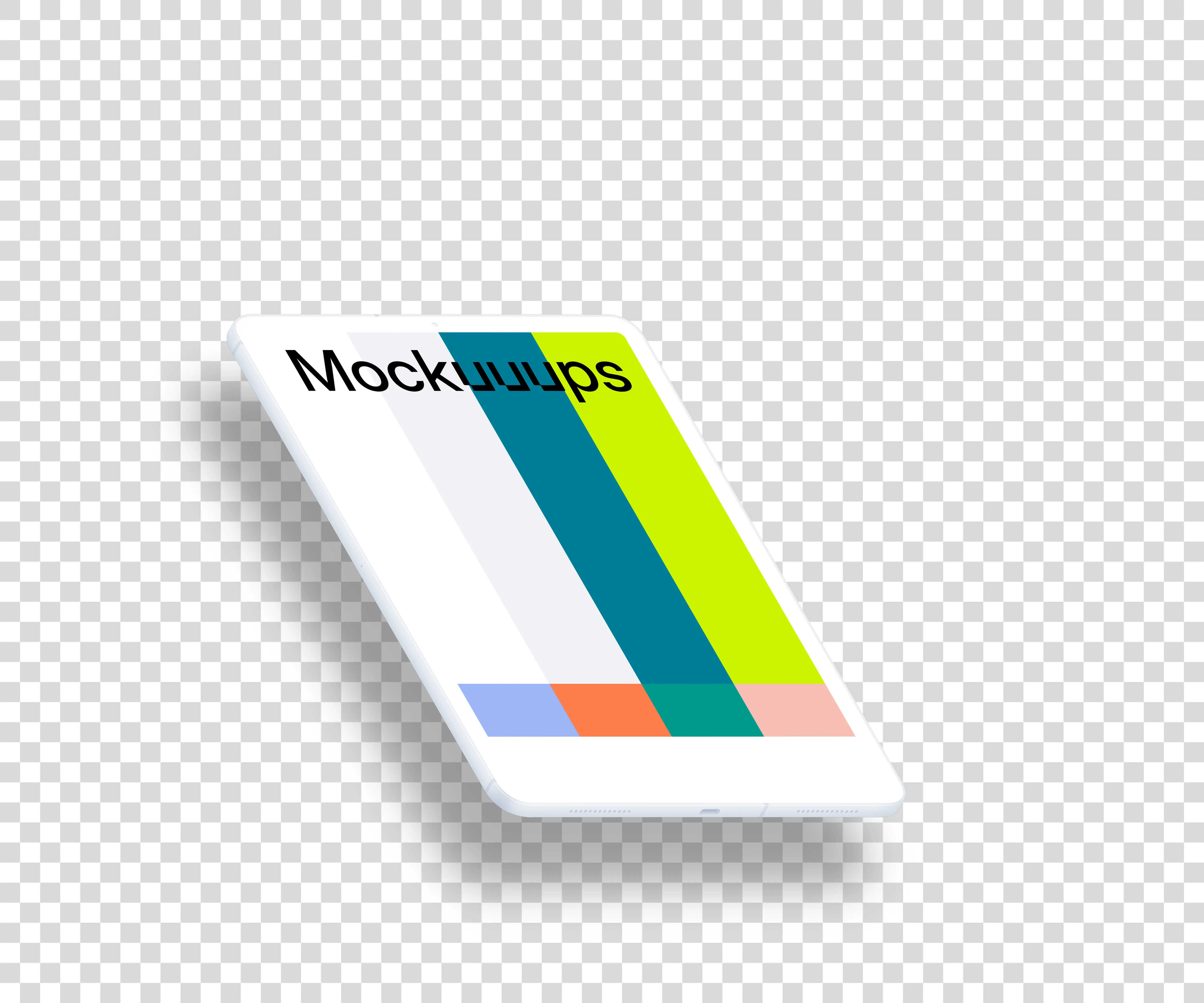 Floating iPad Pro mockup (Clay - Left)