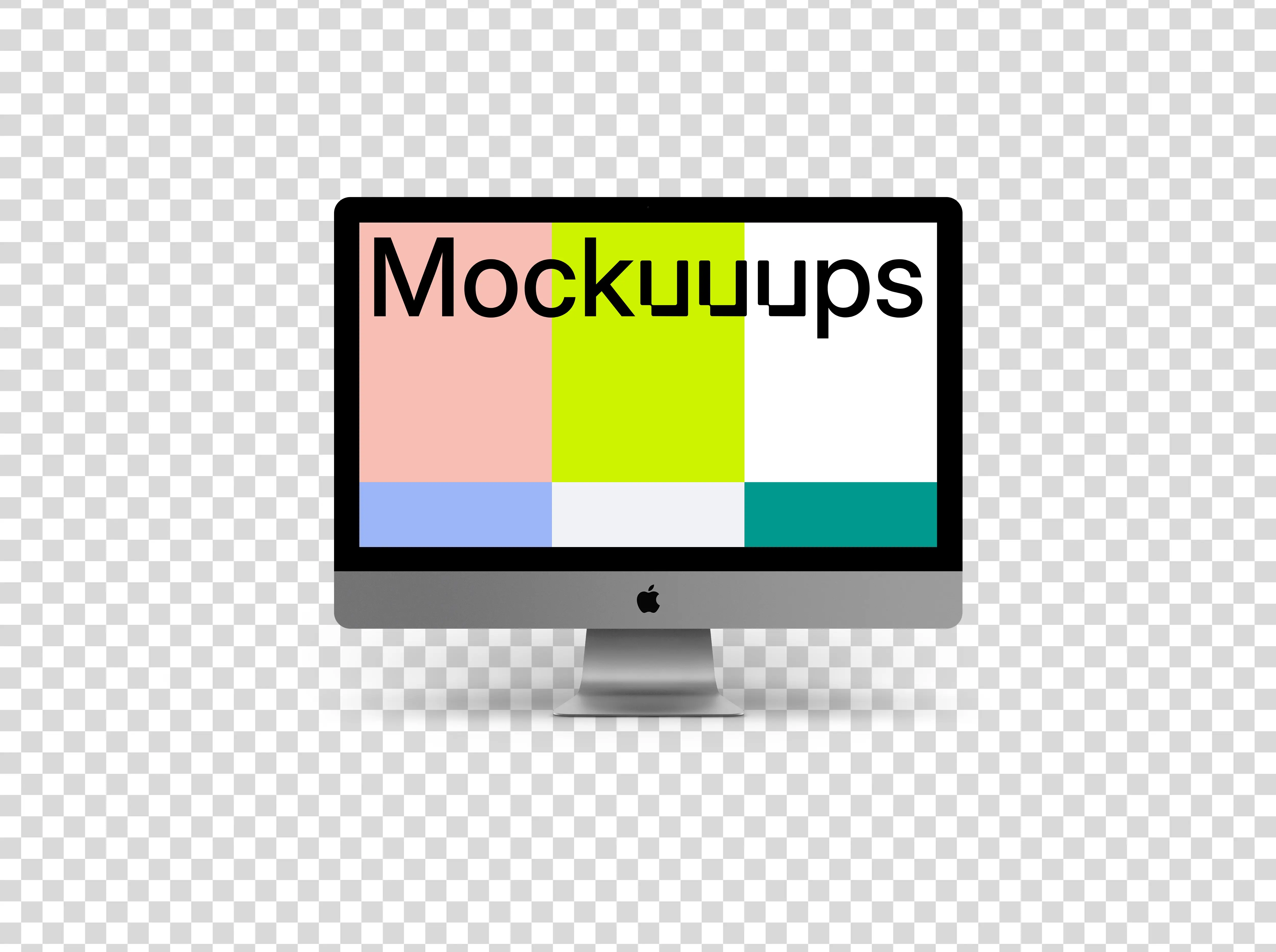 iMac mockup (Floor Shadow)